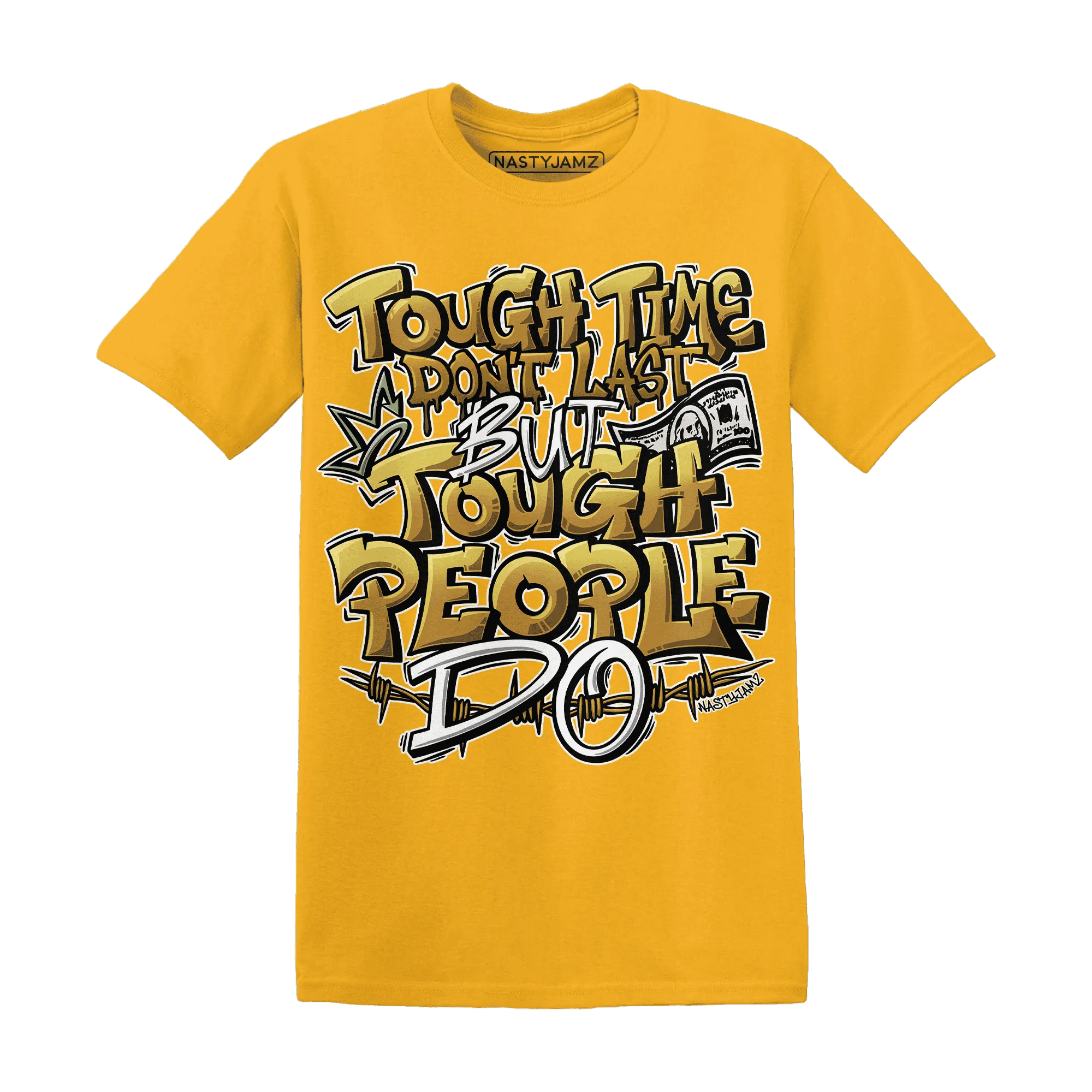 Wheat-13s-T-Shirt-Match-Tough-People-Never-Fall