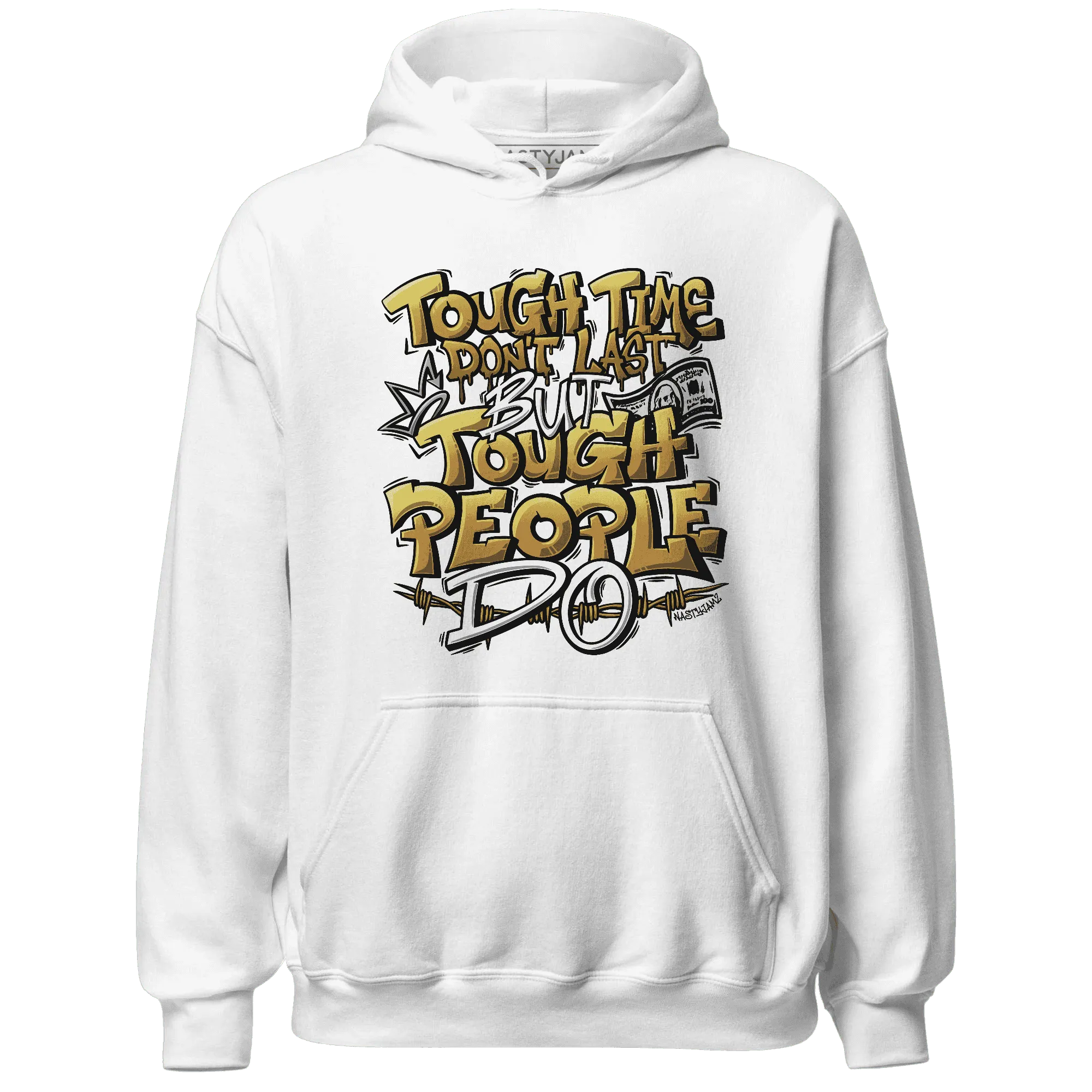 Wheat-13s-Hoodie-Match-Tough-People-Never-Fall