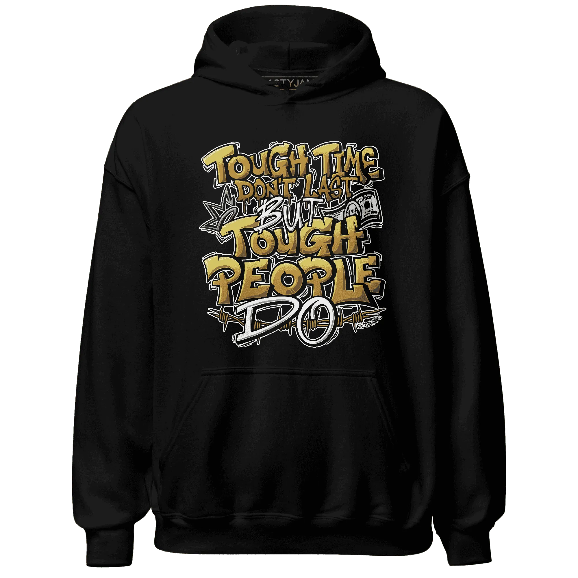 Wheat-13s-Hoodie-Match-Tough-People-Never-Fall
