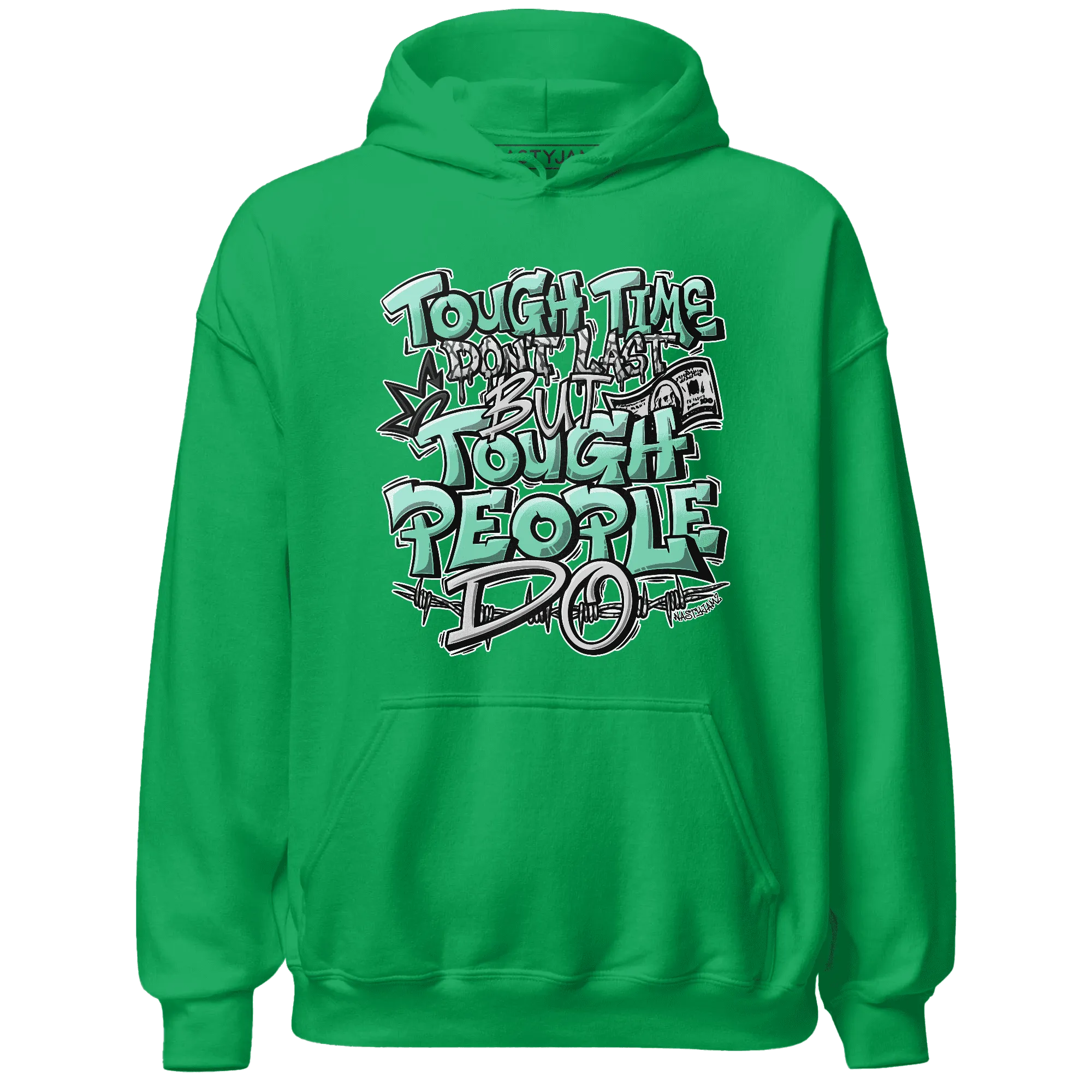 Green-Glow-3s-Hoodie-Match-Tough-People-Never-Fall