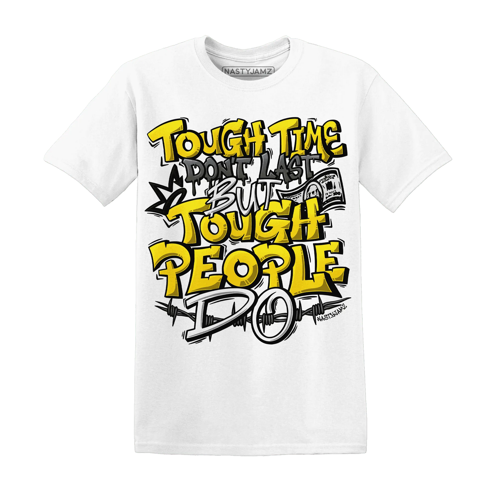 Thunder-4s-T-Shirt-Match-Tough-People-Never-Fall