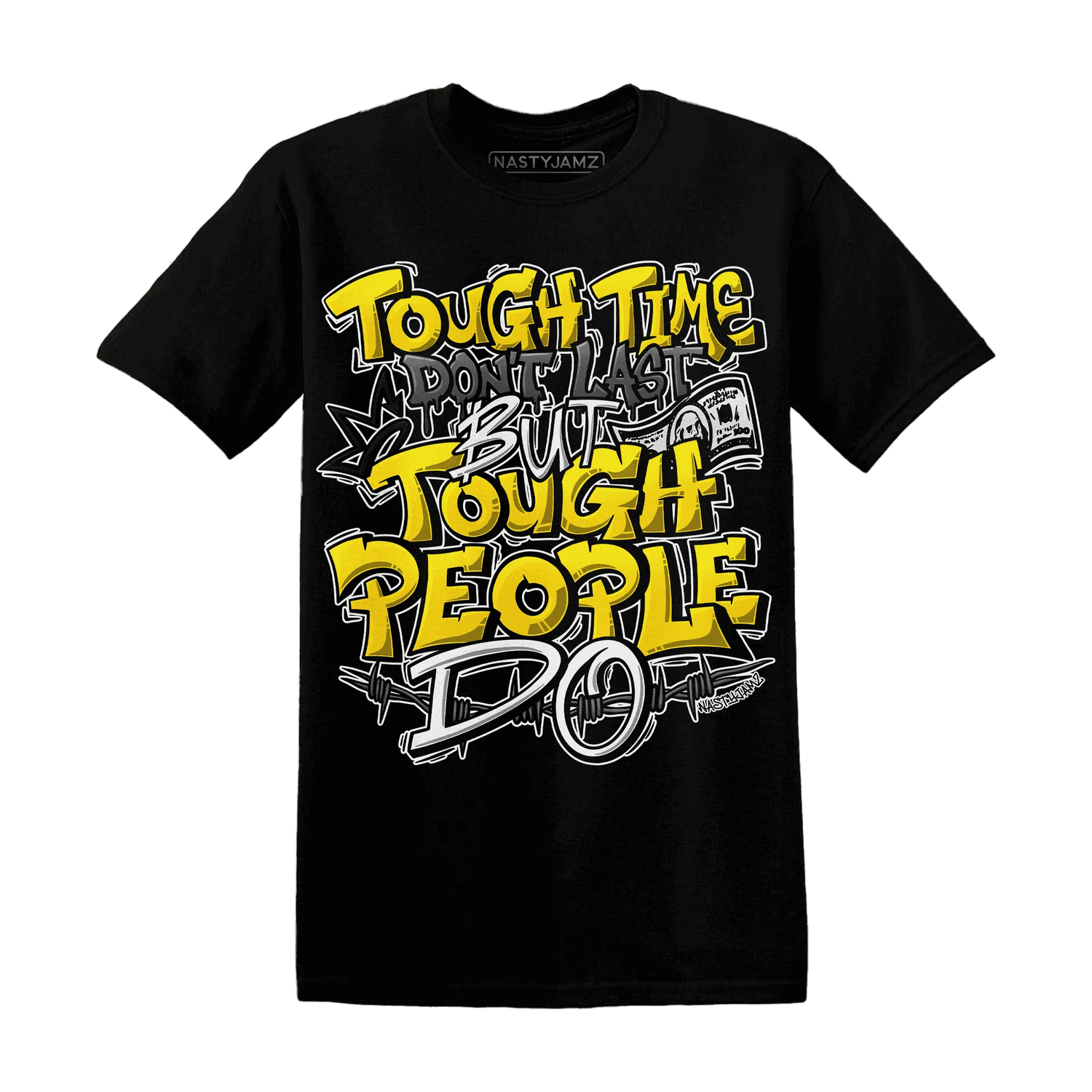 Thunder-4s-T-Shirt-Match-Tough-People-Never-Fall
