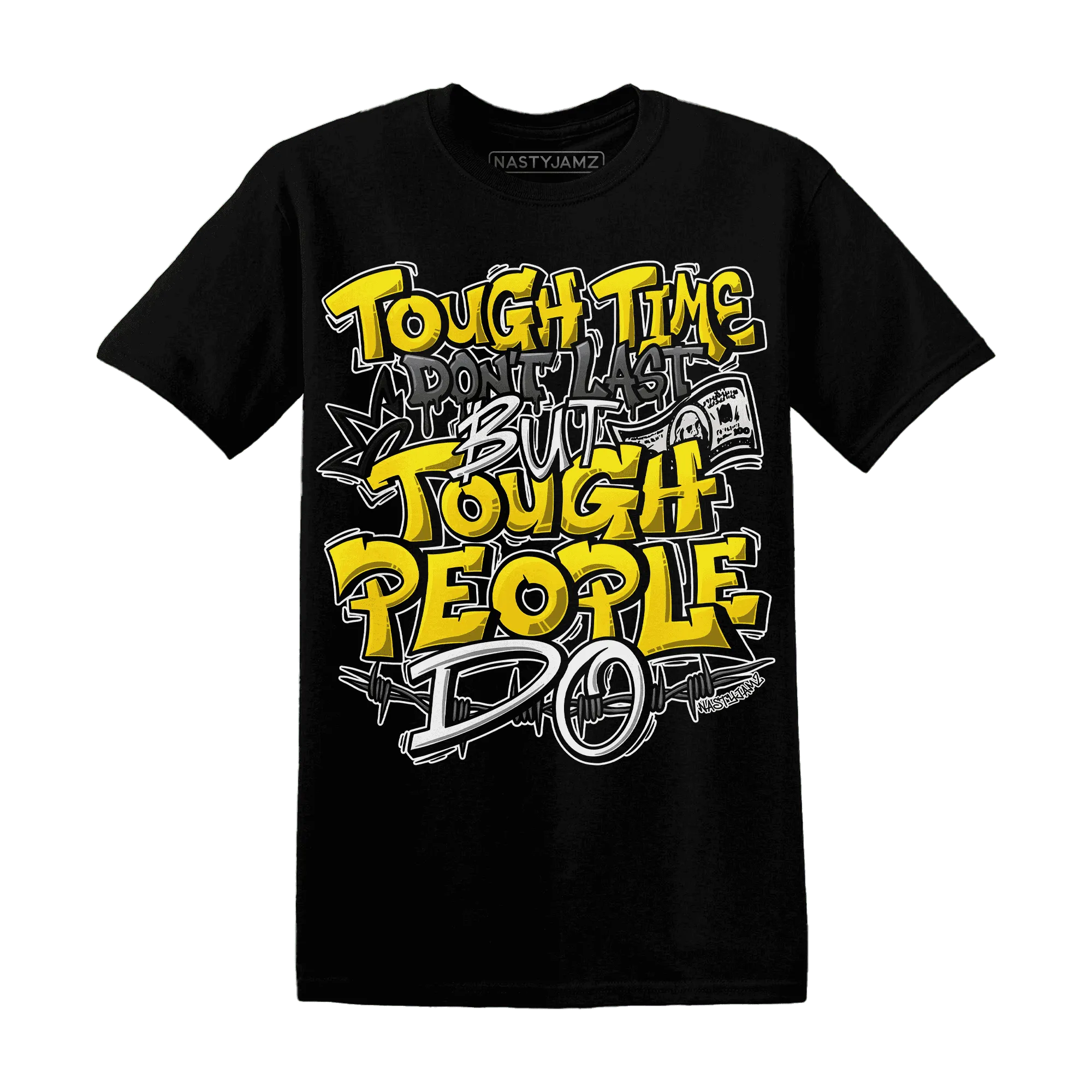 Thunder-4s-T-Shirt-Match-Tough-People-Never-Fall
