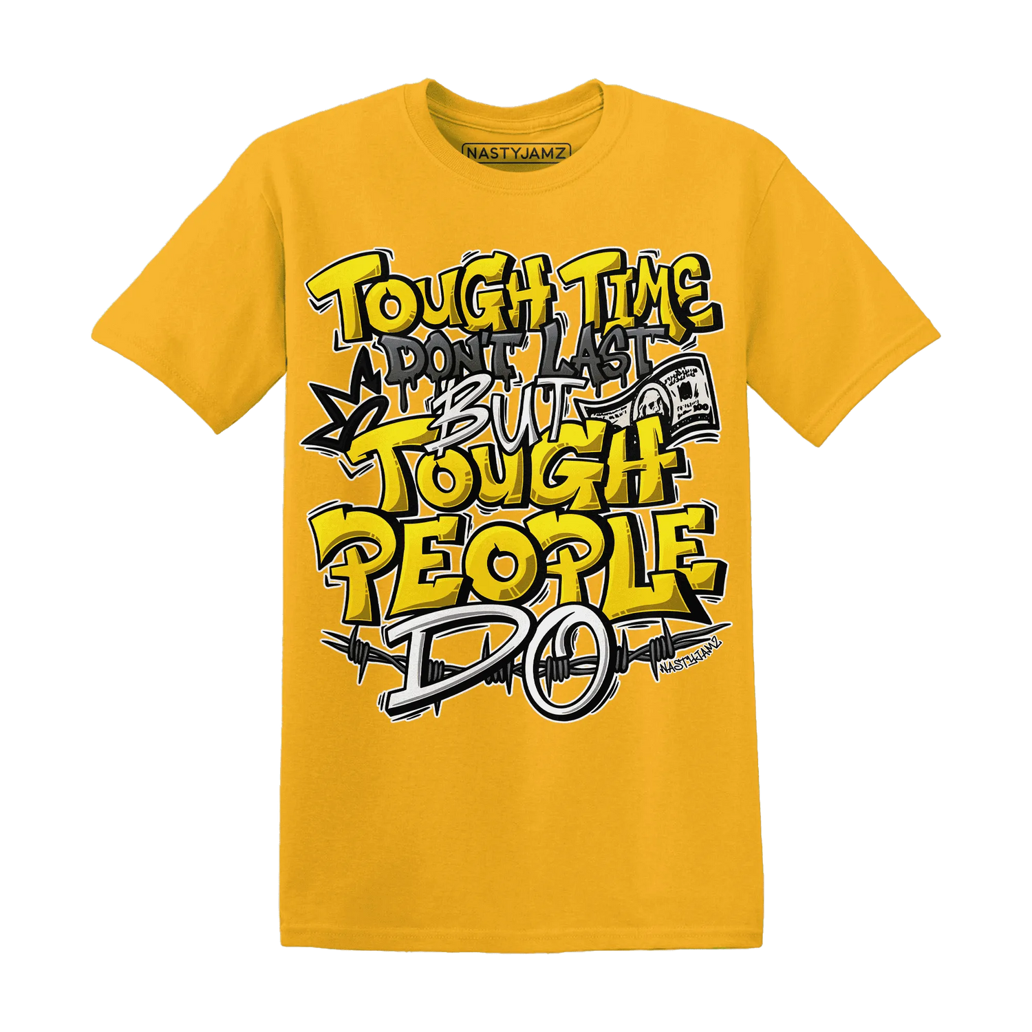 Thunder-4s-T-Shirt-Match-Tough-People-Never-Fall