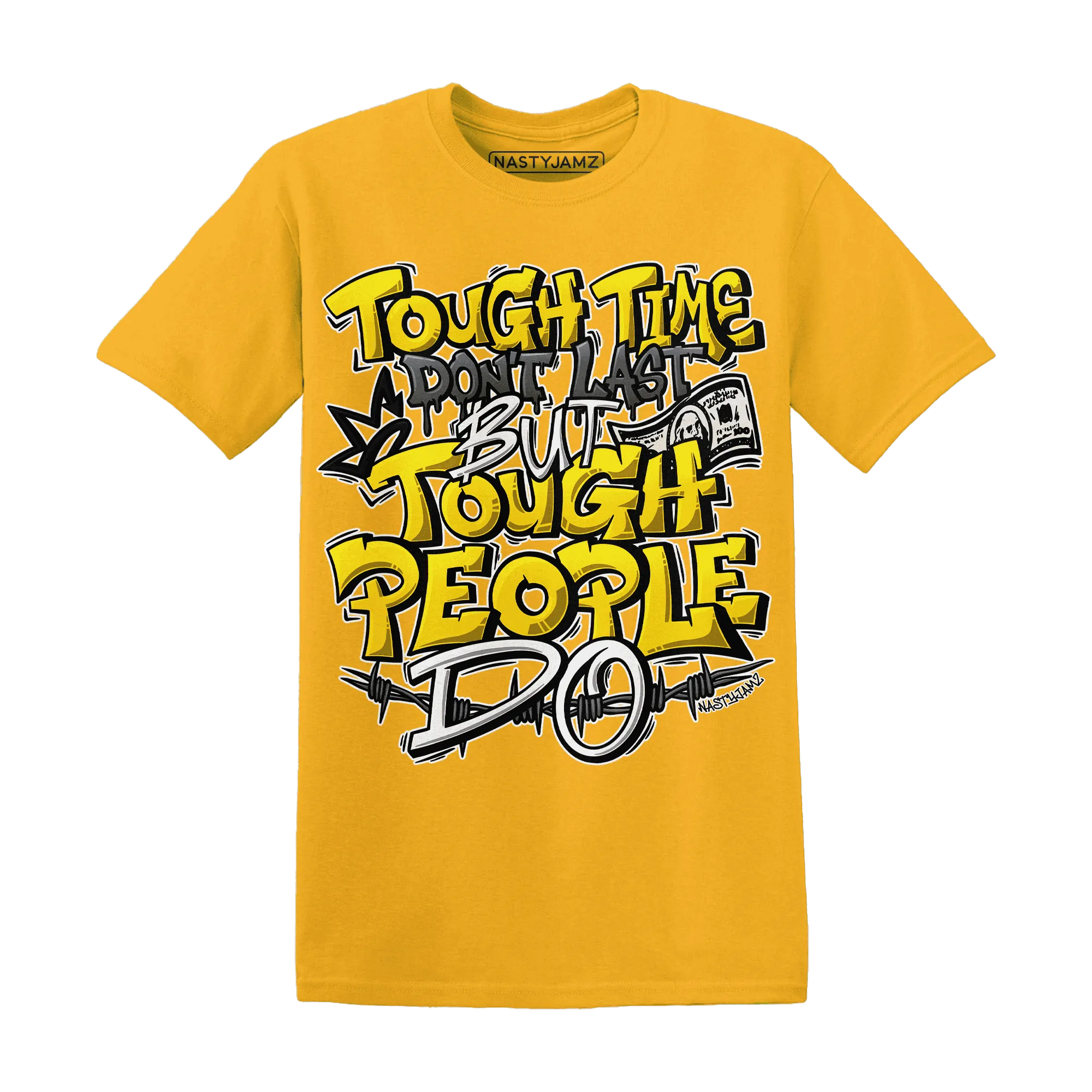 Thunder-4s-T-Shirt-Match-Tough-People-Never-Fall