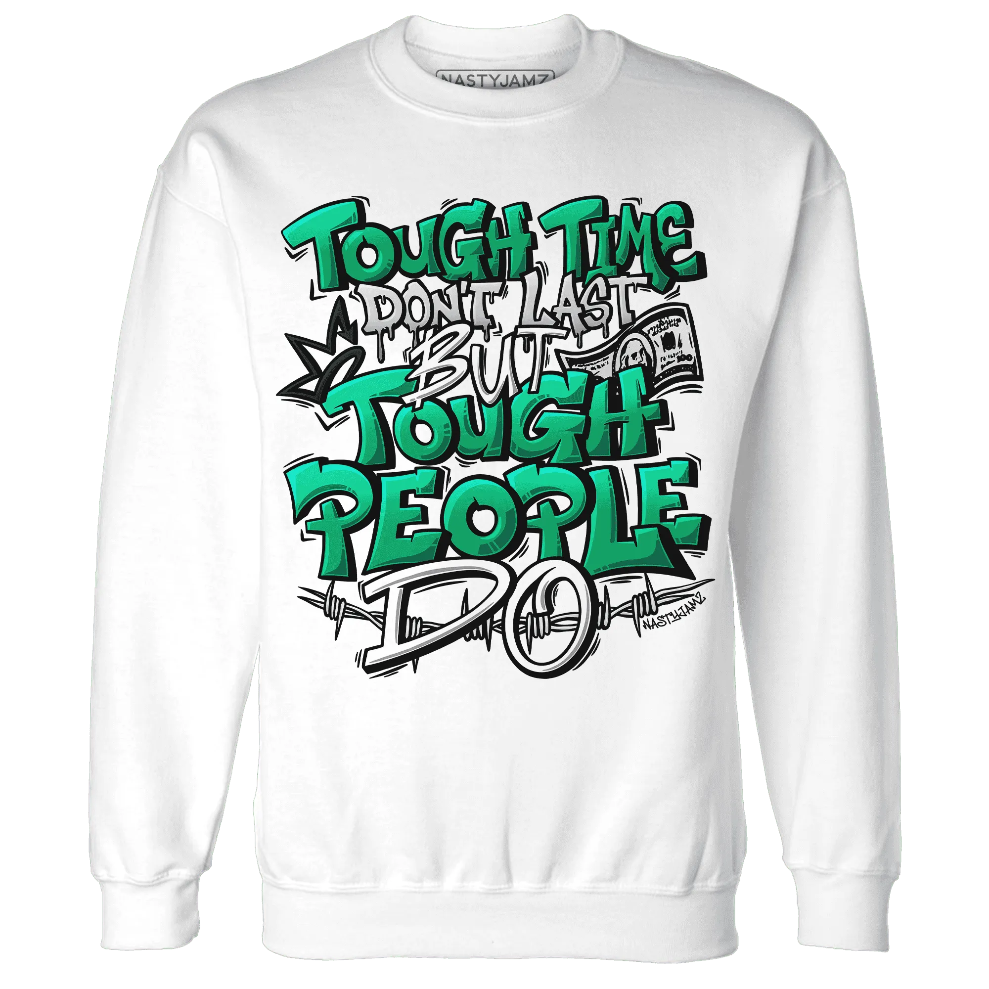 Lucky-Green-5s-Sweatshirt-Match-Tough-People-Never-Fall
