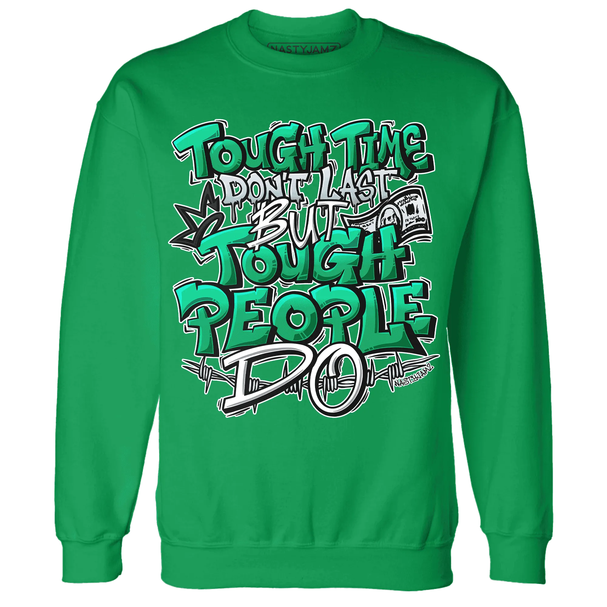 Lucky-Green-5s-Sweatshirt-Match-Tough-People-Never-Fall