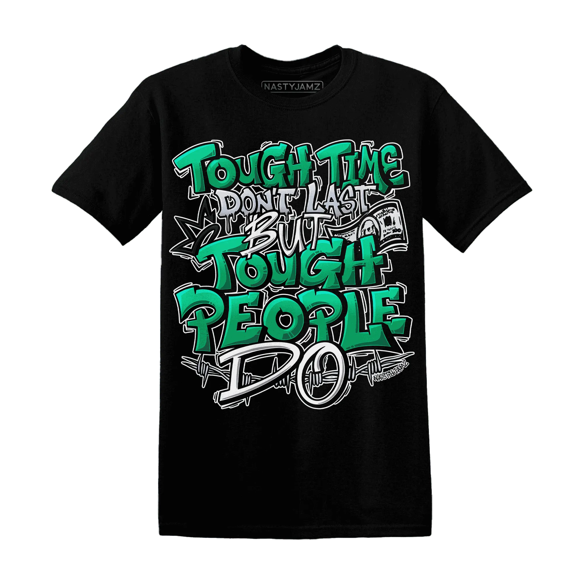 Lucky-Green-5s-T-Shirt-Match-Tough-People-Never-Fall