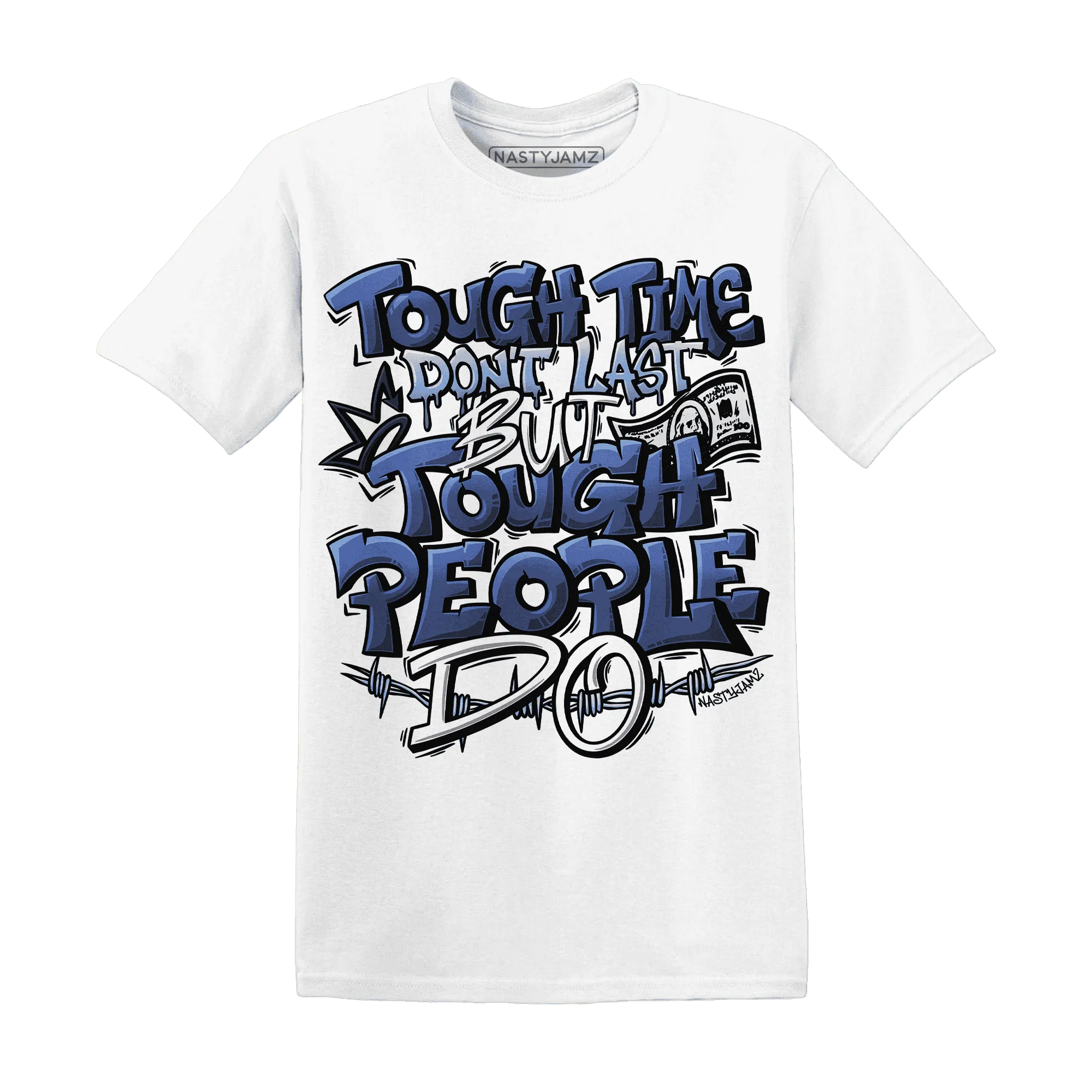 Midnight-Navy-5s-T-Shirt-Match-Tough-People-Never-Fall