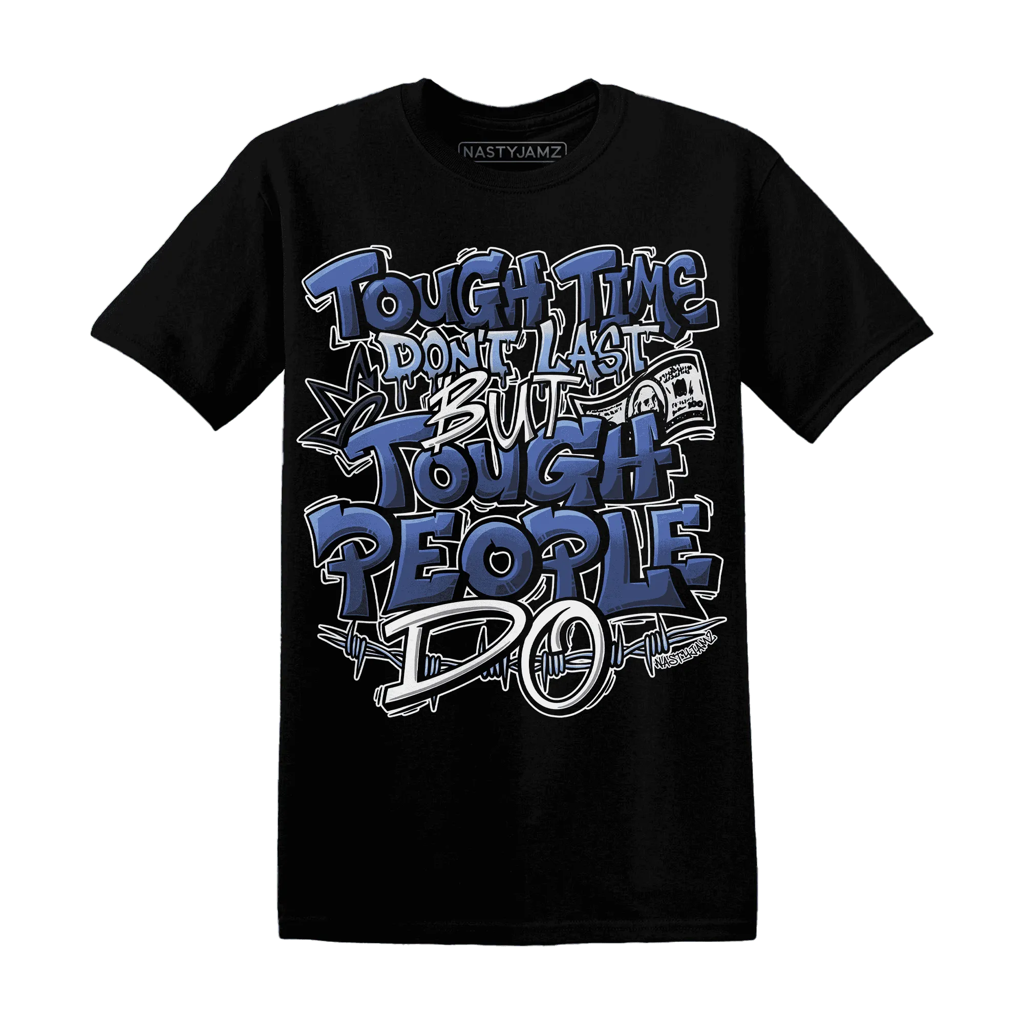 Midnight-Navy-5s-T-Shirt-Match-Tough-People-Never-Fall