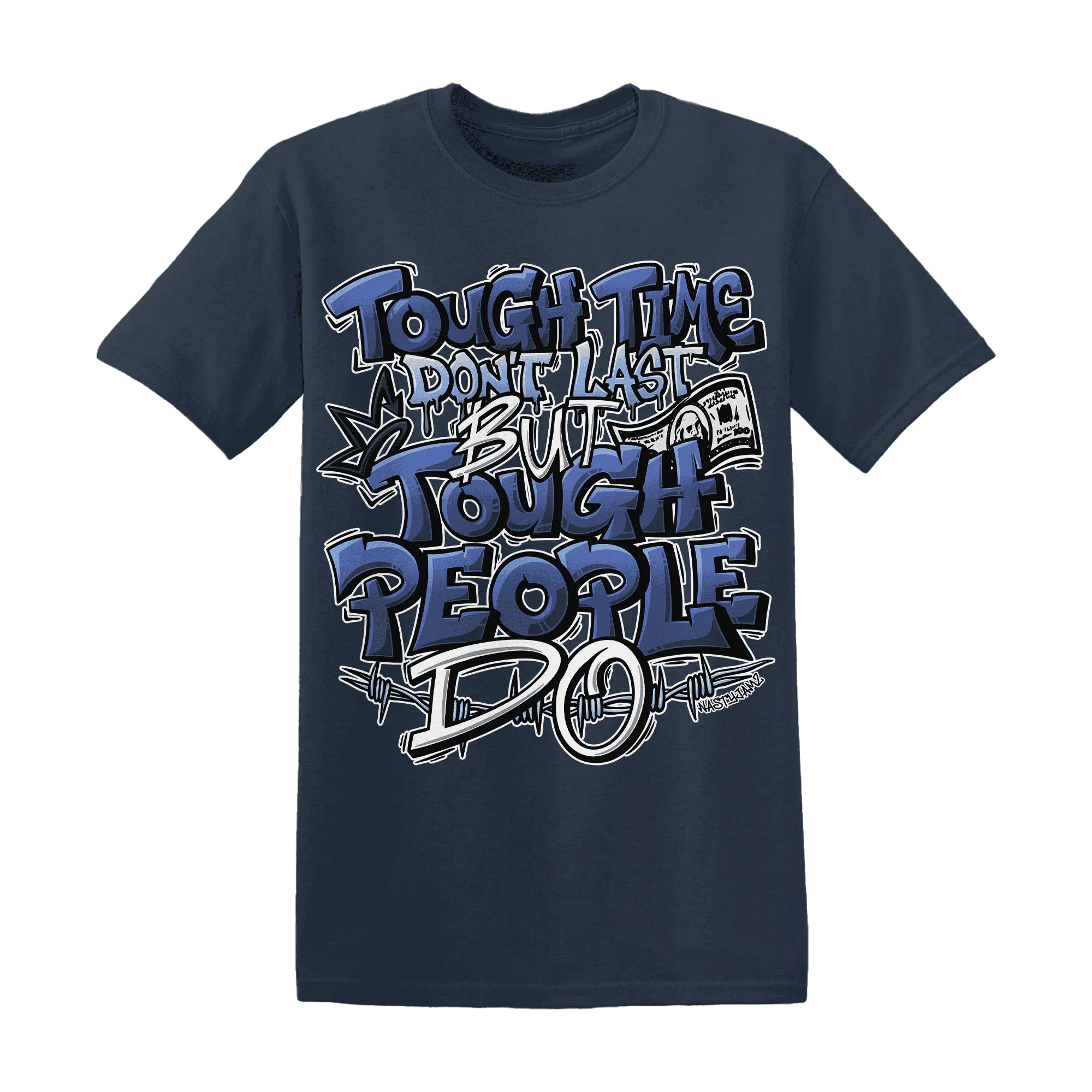 Midnight-Navy-5s-T-Shirt-Match-Tough-People-Never-Fall