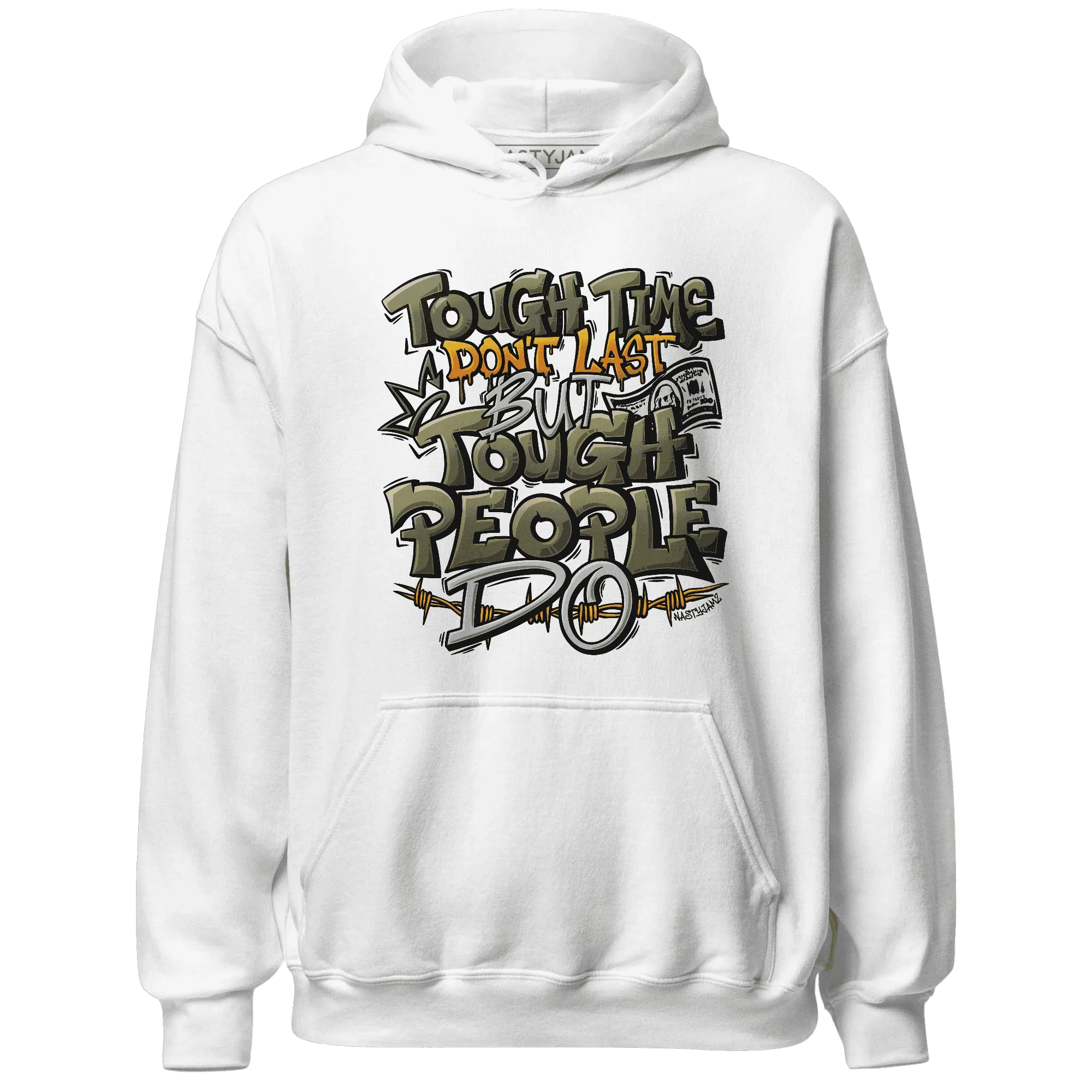 Olive-5s-Hoodie-Match-Tough-People-Never-Fall