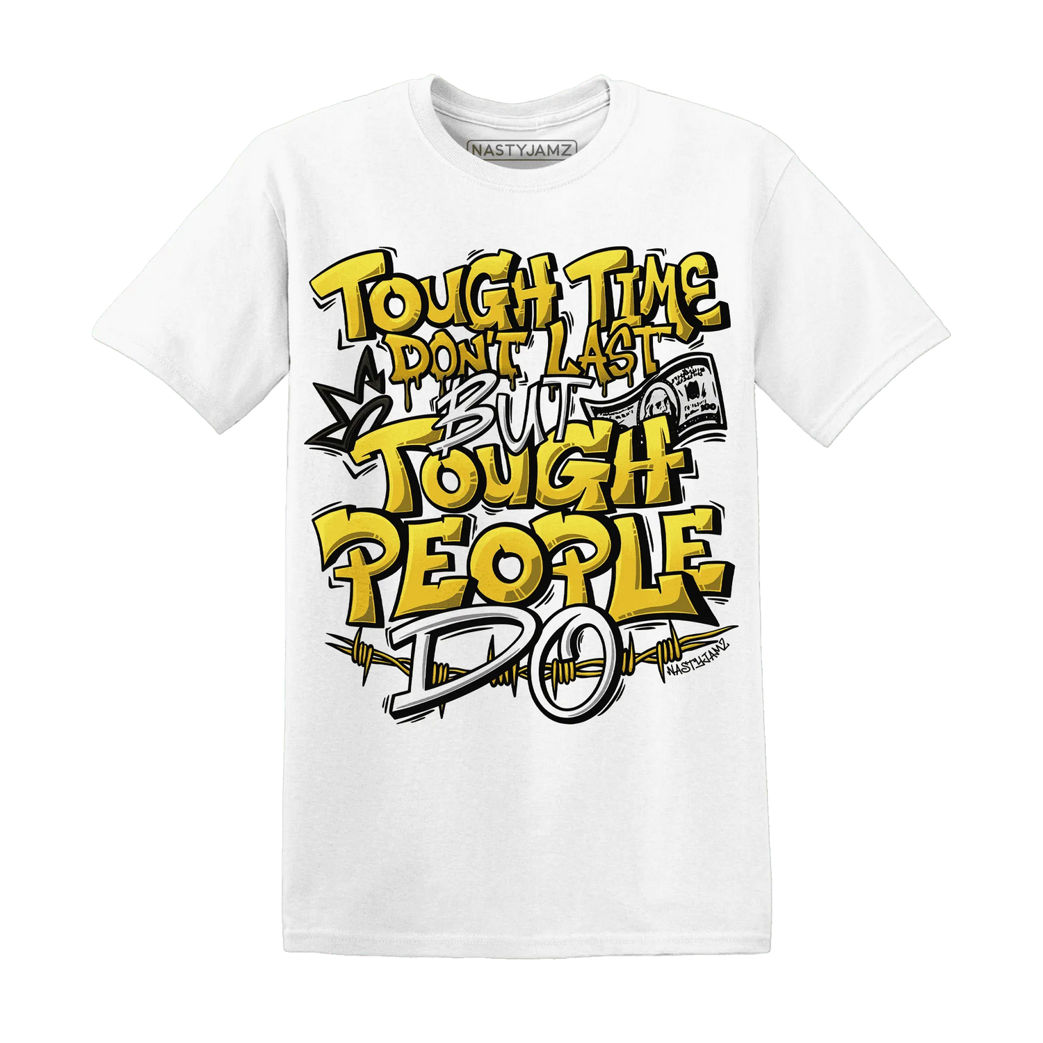 Yellow-Ochre-6s-T-Shirt-Match-Tough-People-Never-Fall