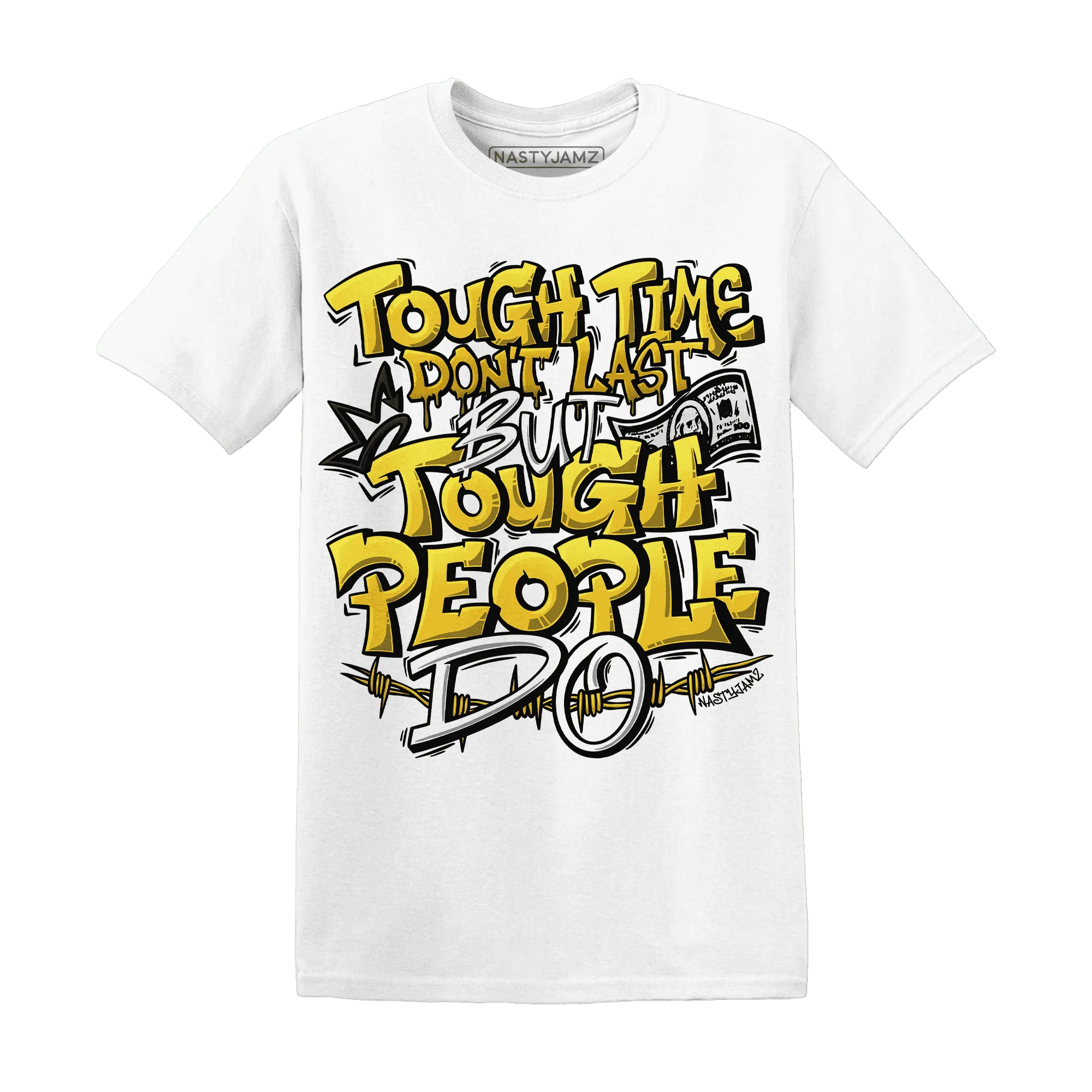 Yellow-Ochre-6s-T-Shirt-Match-Tough-People-Never-Fall