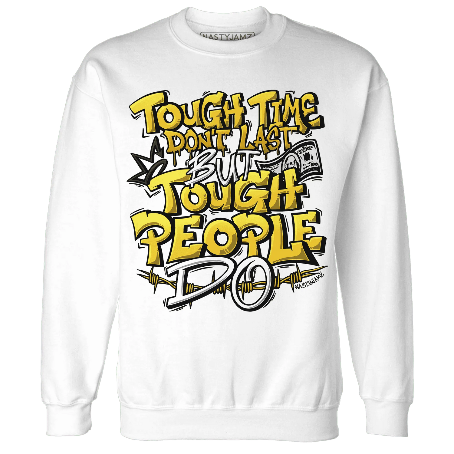 Yellow-Ochre-6s-Sweatshirt-Match-Tough-People-Never-Fall