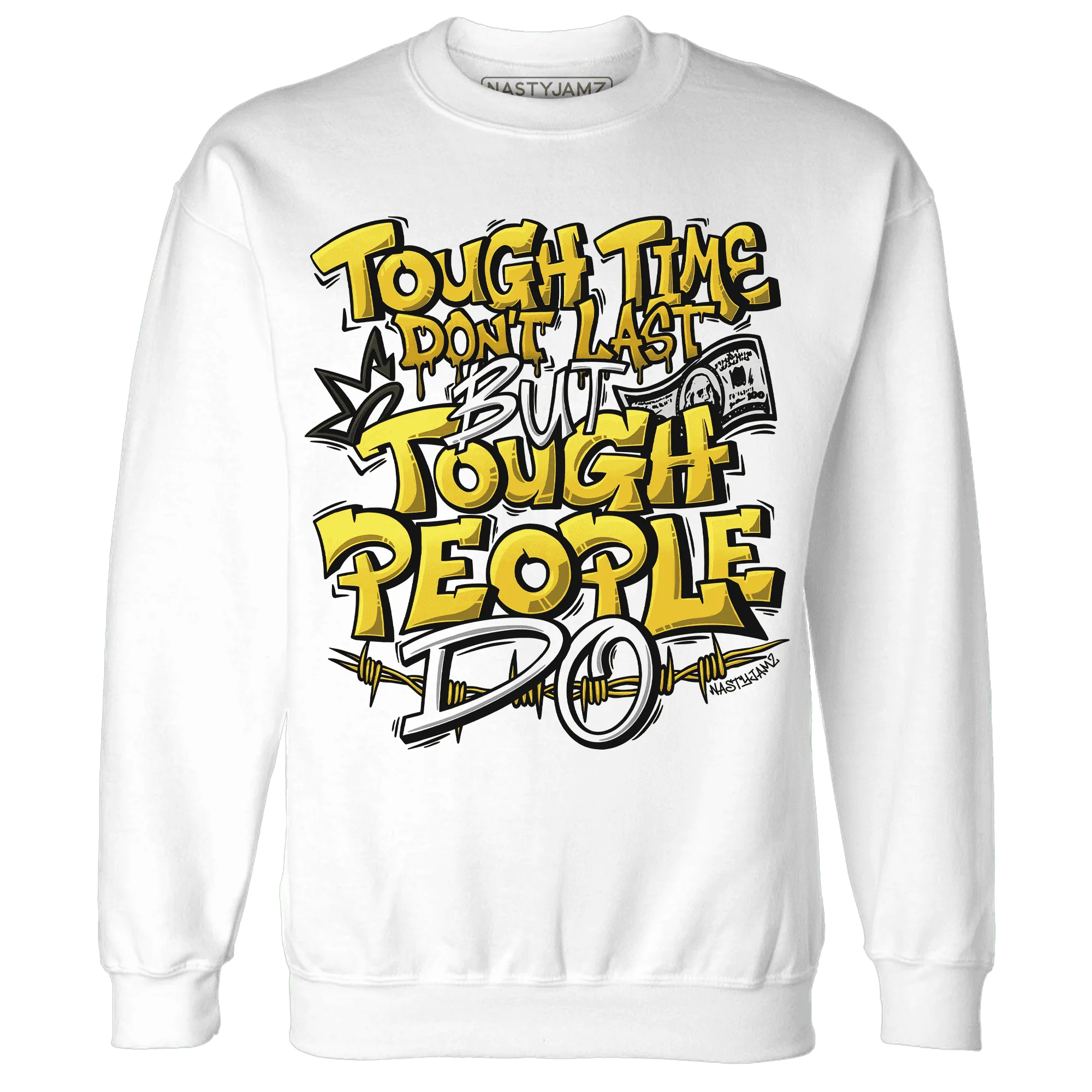 Yellow-Ochre-6s-Sweatshirt-Match-Tough-People-Never-Fall