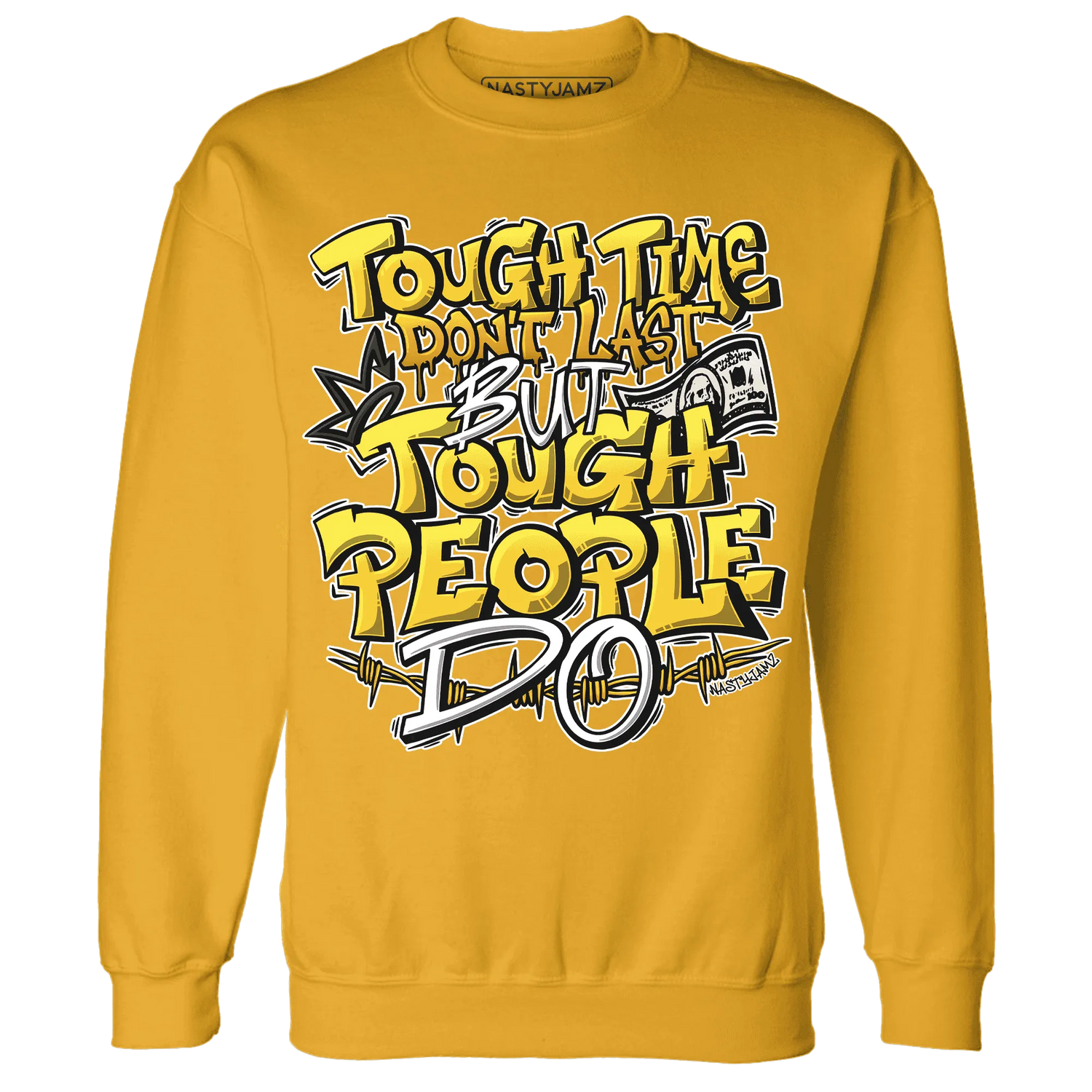 Yellow-Ochre-6s-Sweatshirt-Match-Tough-People-Never-Fall
