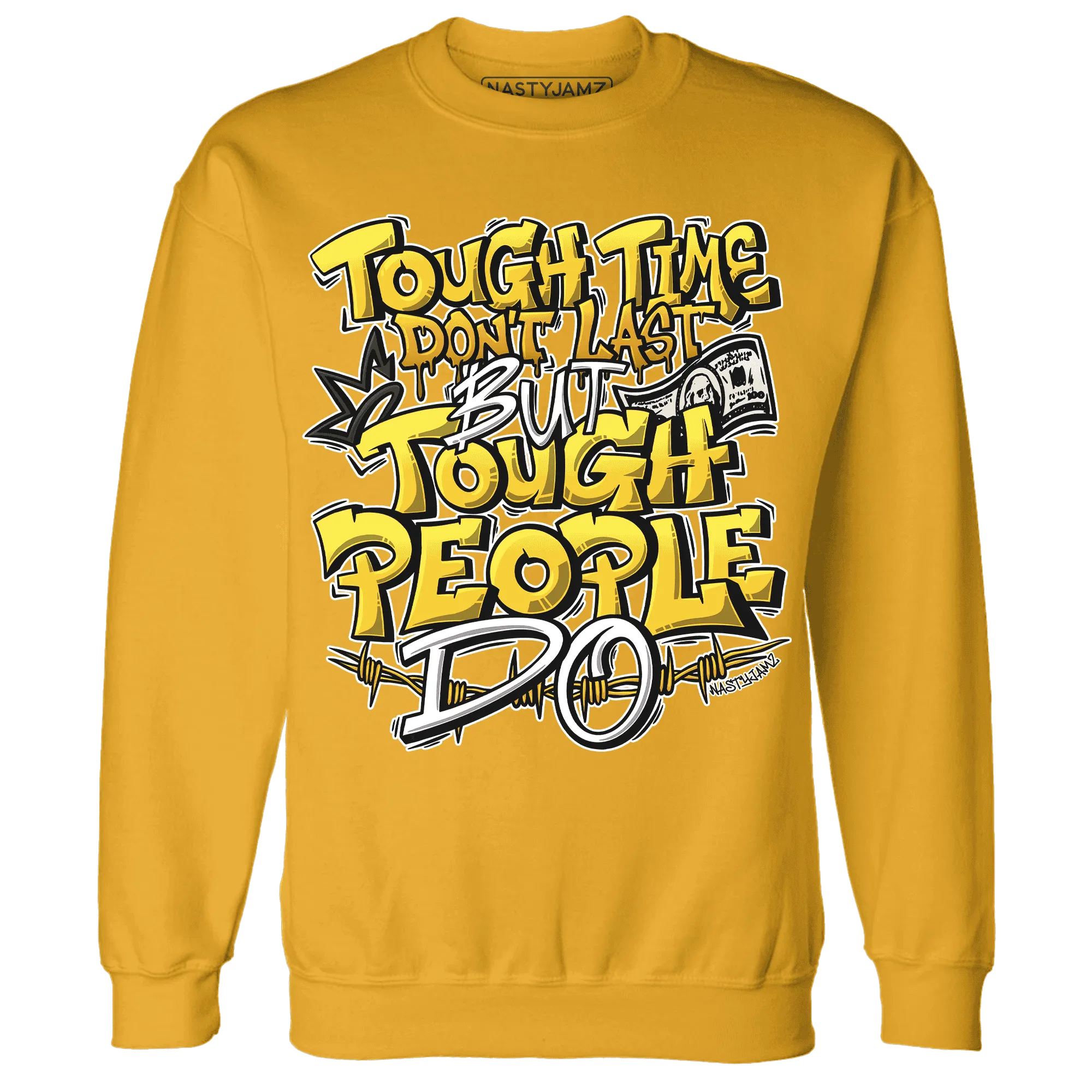 Yellow-Ochre-6s-Sweatshirt-Match-Tough-People-Never-Fall