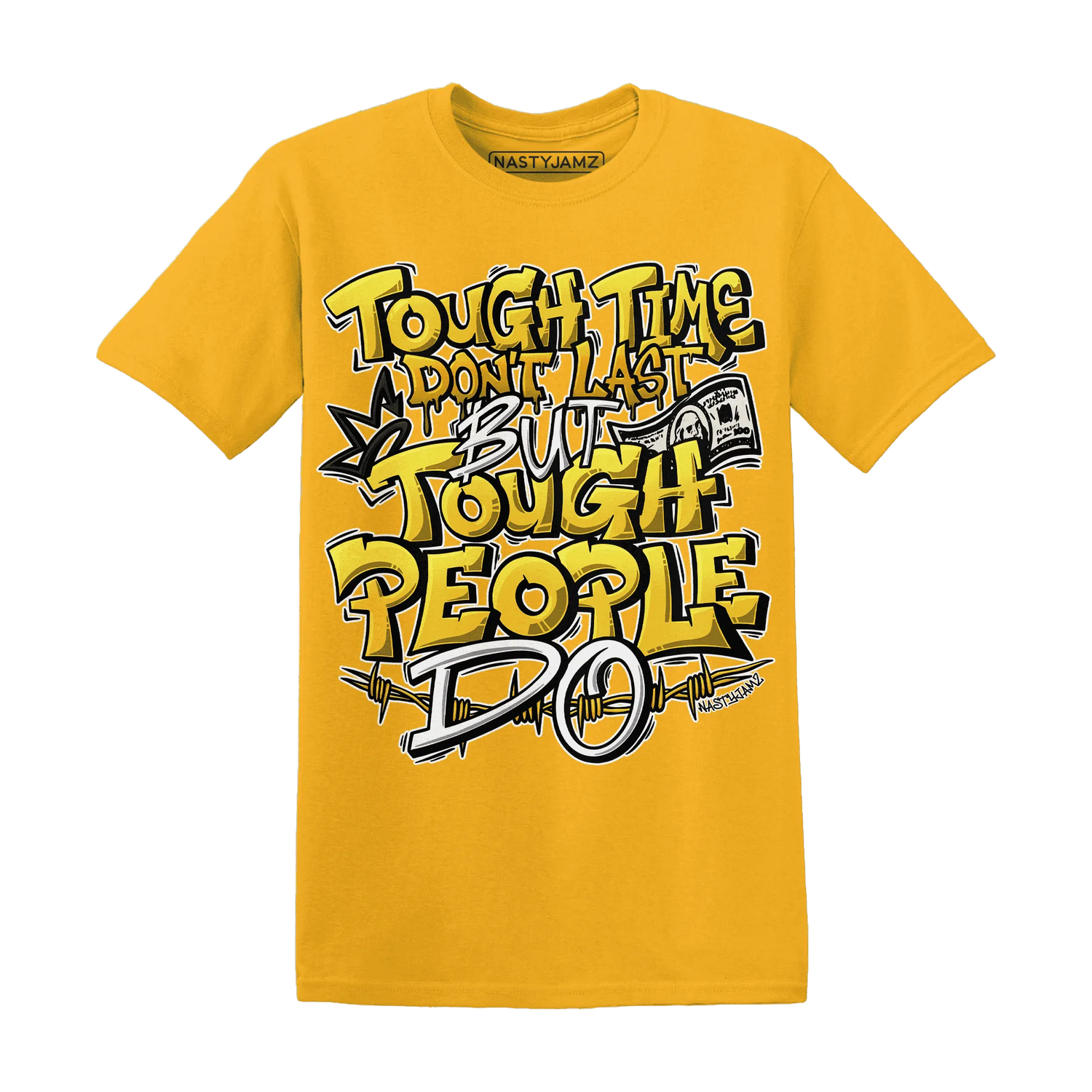 Yellow-Ochre-6s-T-Shirt-Match-Tough-People-Never-Fall