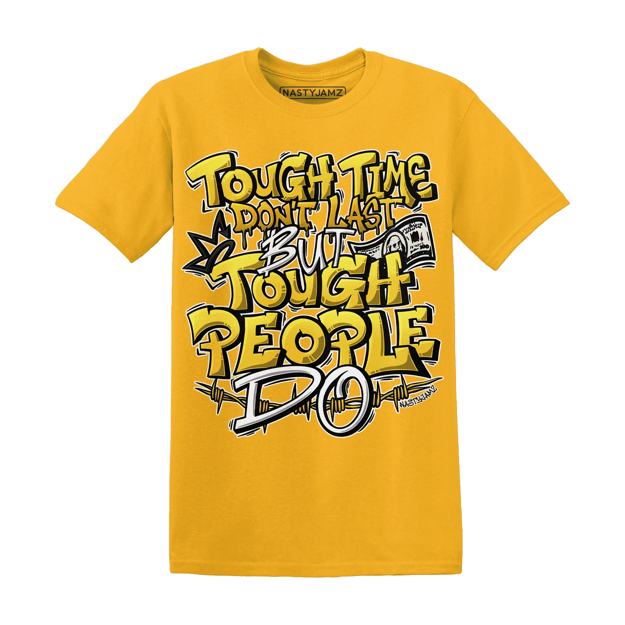 Yellow-Ochre-6s-T-Shirt-Match-Tough-People-Never-Fall
