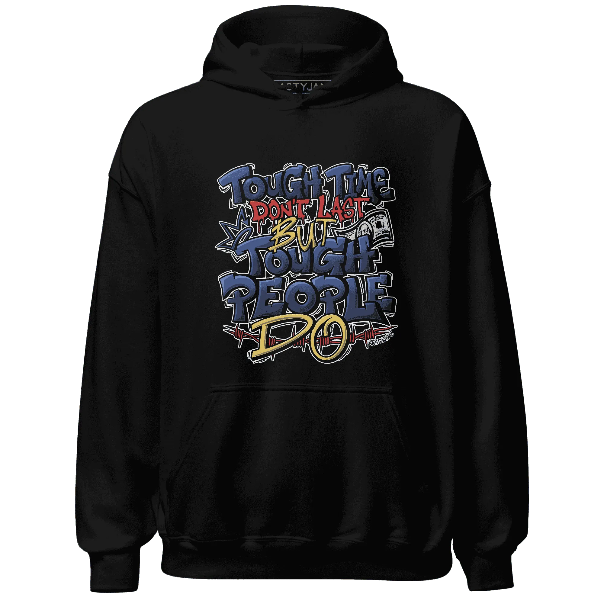 VaporMax-Air-Plus-Midnight-Navy-Gold-Black-NastyJamz-Hoodie-Match-Tough-People-Never-Fall