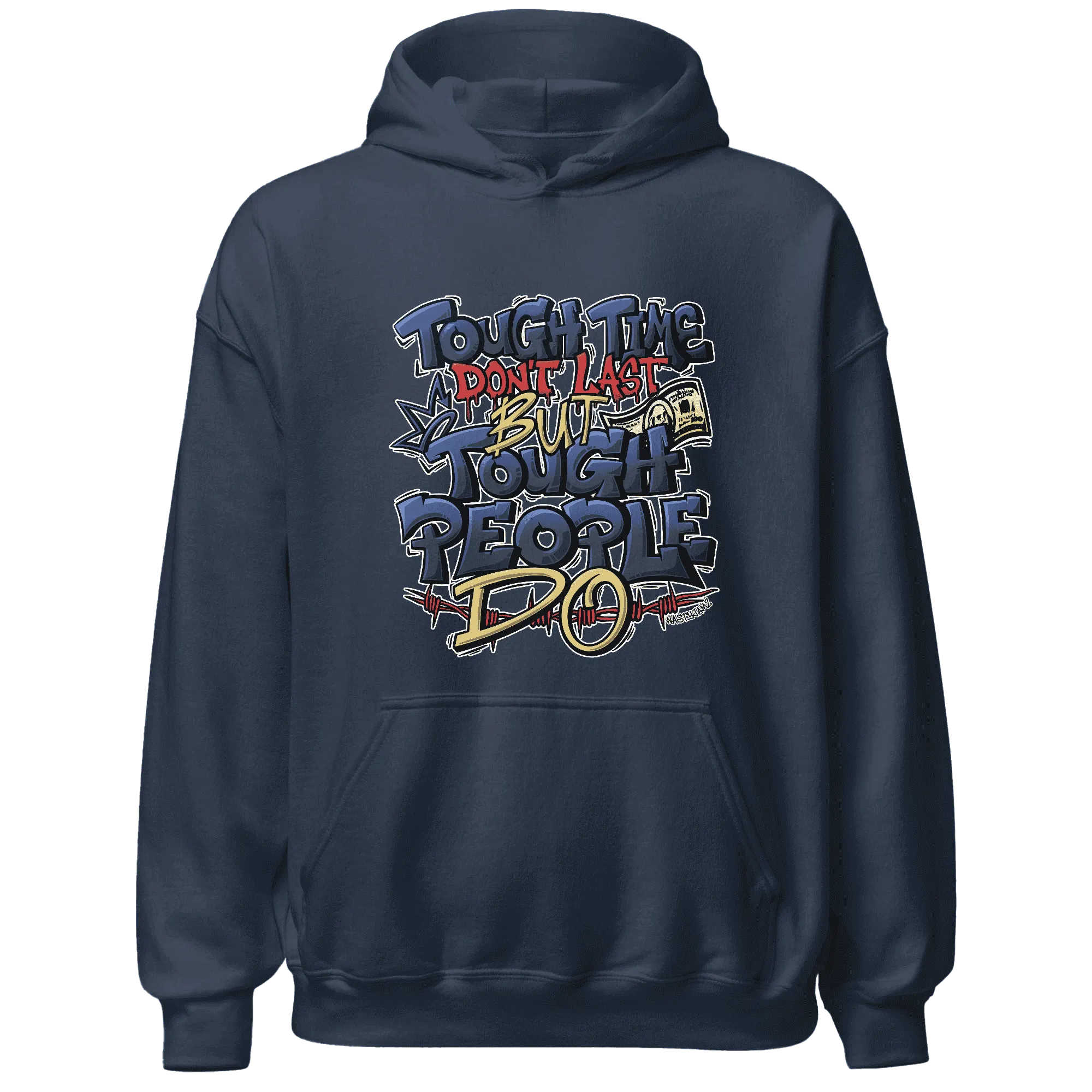 VaporMax-Air-Plus-Midnight-Navy-Gold-Black-NastyJamz-Hoodie-Match-Tough-People-Never-Fall