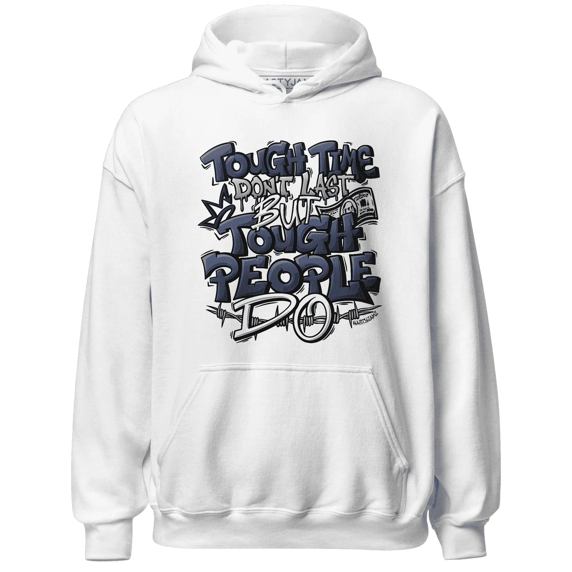 VaporMax-Plus-Midnight-Navy-White-Metallic-Silver-NastyJamz-Hoodie-Match-Tough-People-Never-Fall