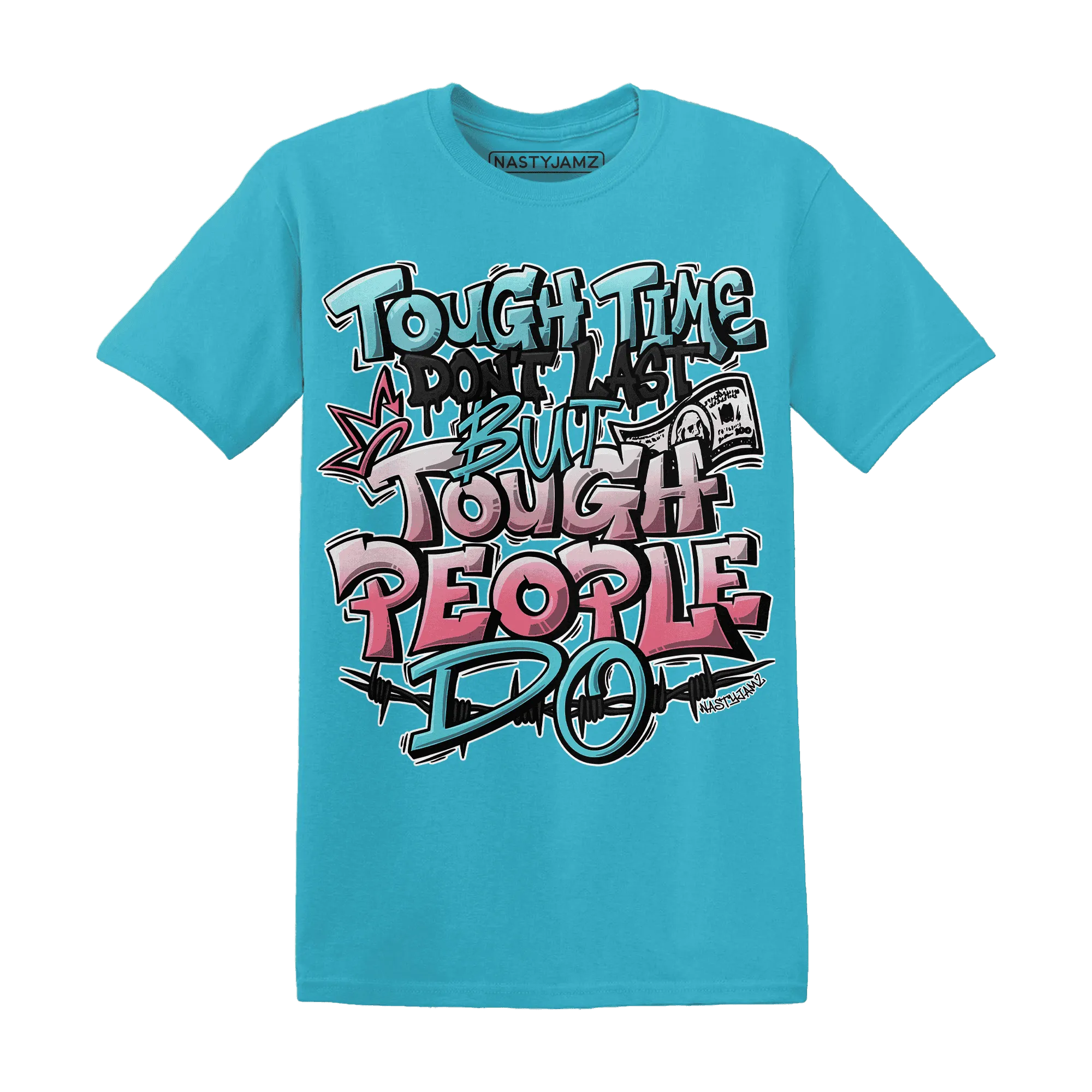 NastyJamz-VaporMax-Plus-South-Beach-T-Shirt-Match-Tough-People-Never-Fall