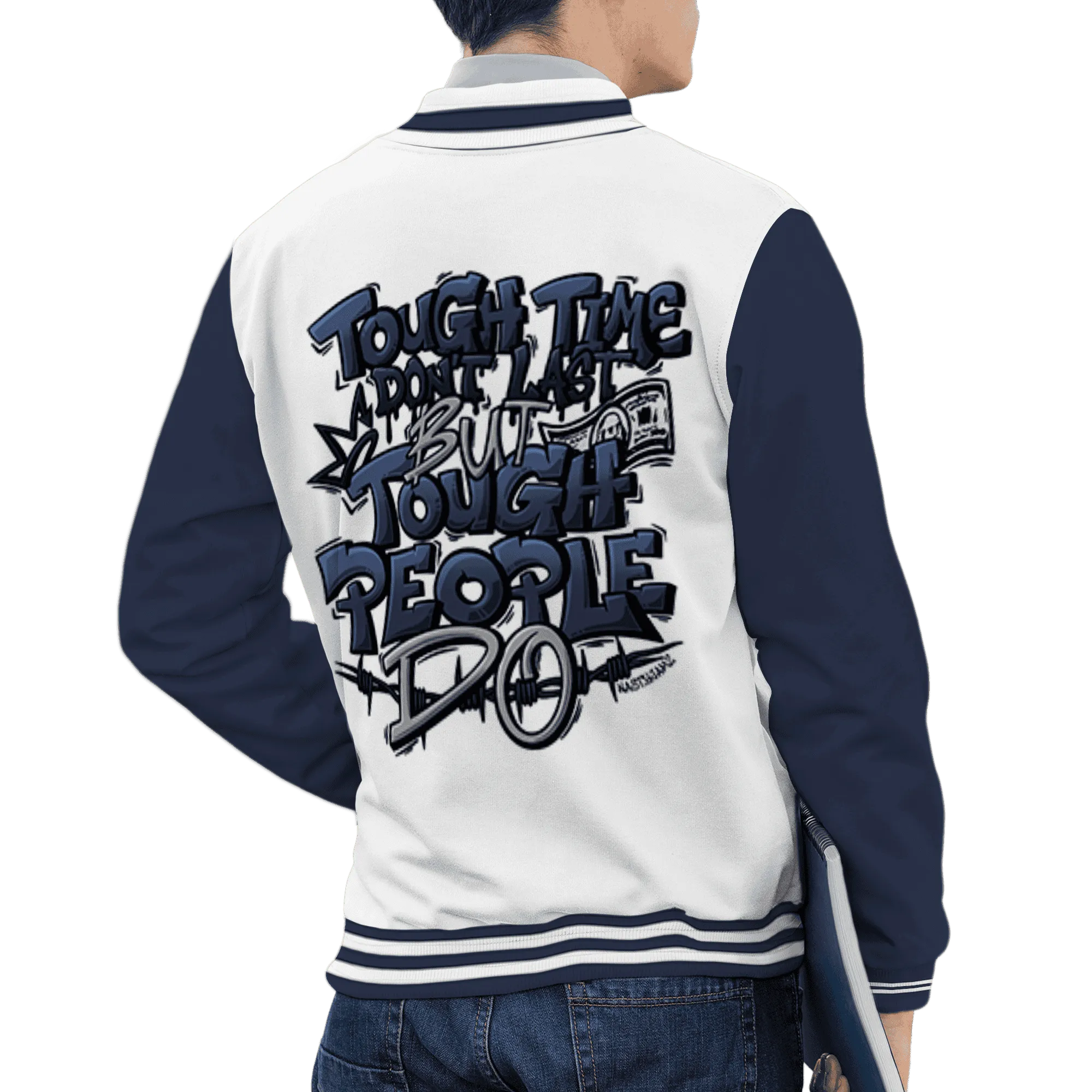 VaporMax-Plus-Midnight-Navy-White-Metallic-Silver-NastyJamz-Varsity-Match-Tough-People-Never-Fall
