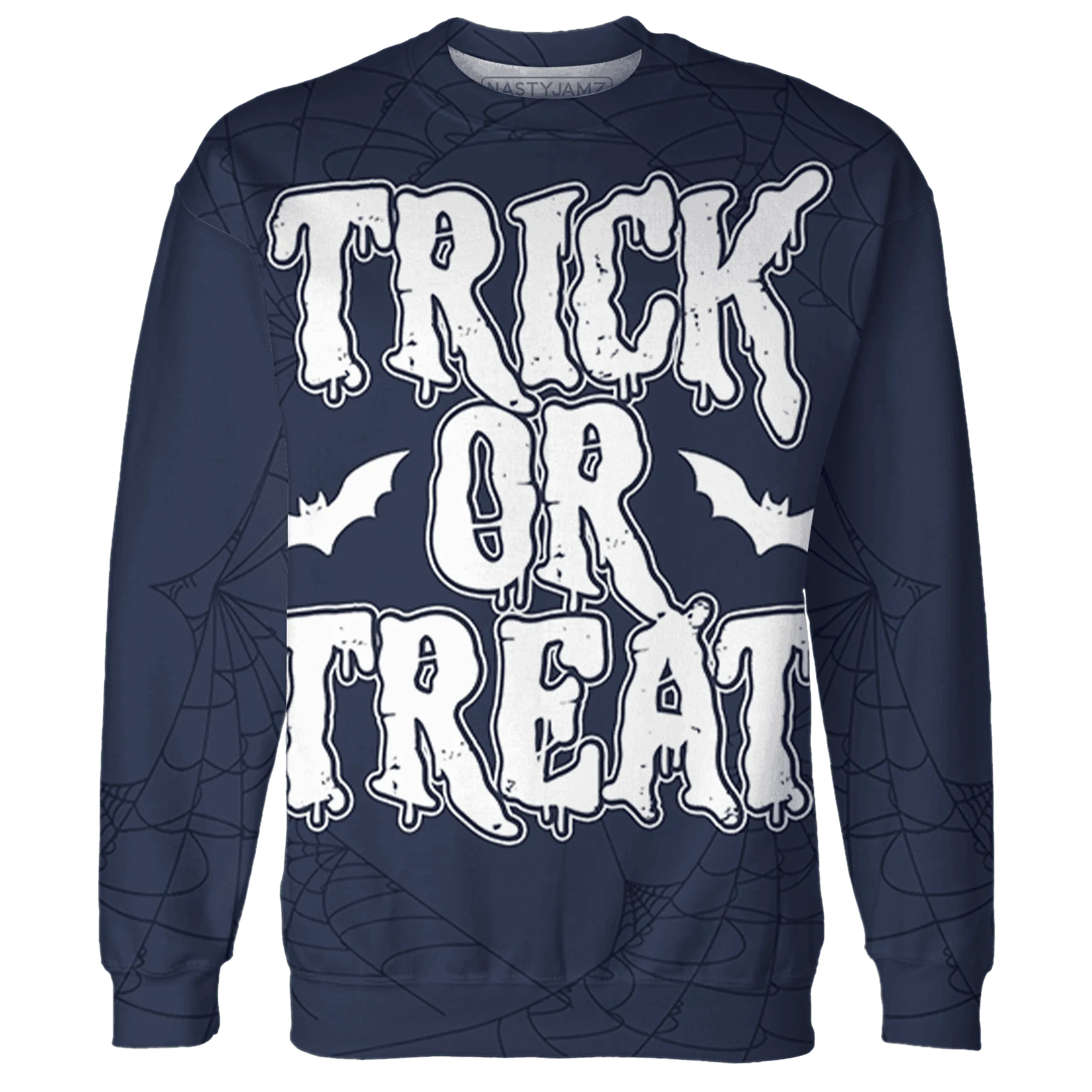 VaporMax-Plus-Midnight-Navy-White-Metallic-Silver-NastyJamz-Sweatshirt-Match-Trick-Or-Treat-3D