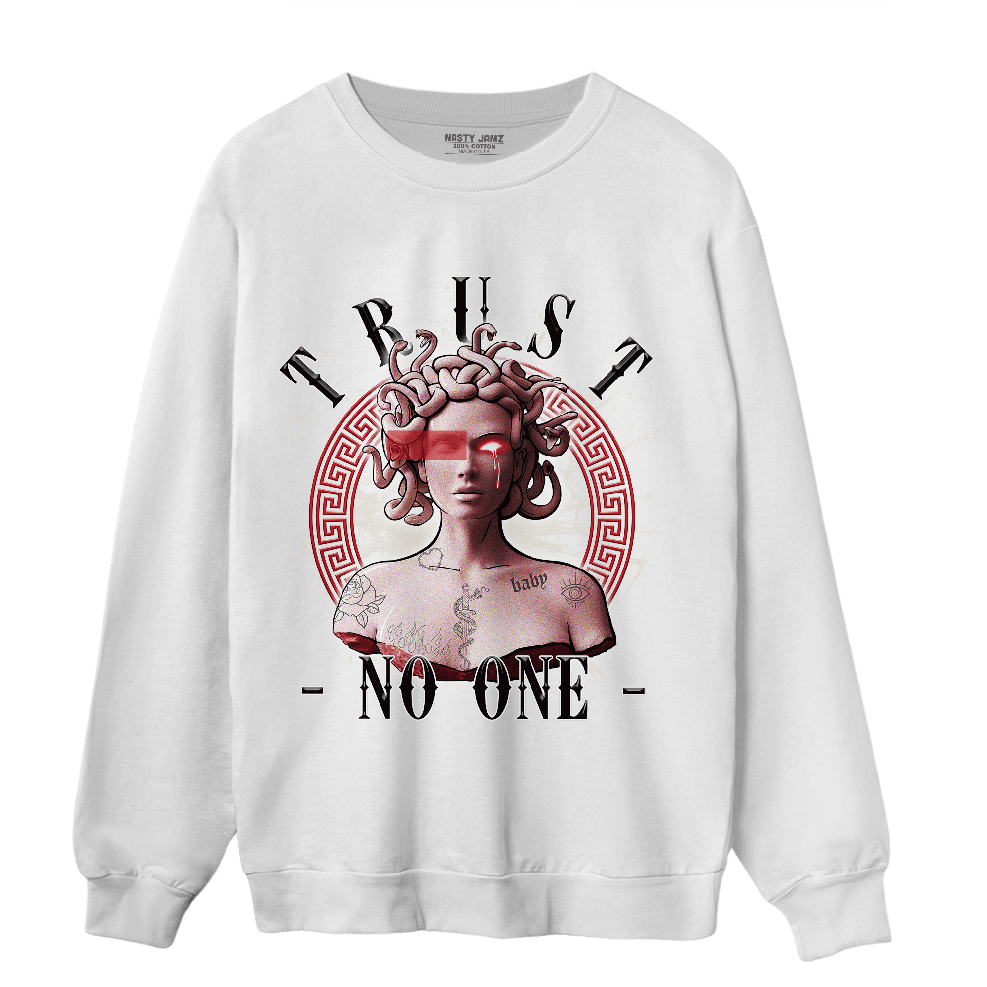 Low OG Trophy Room 1s Sweatshirt Match Trust No One Medusa - NastyJamz