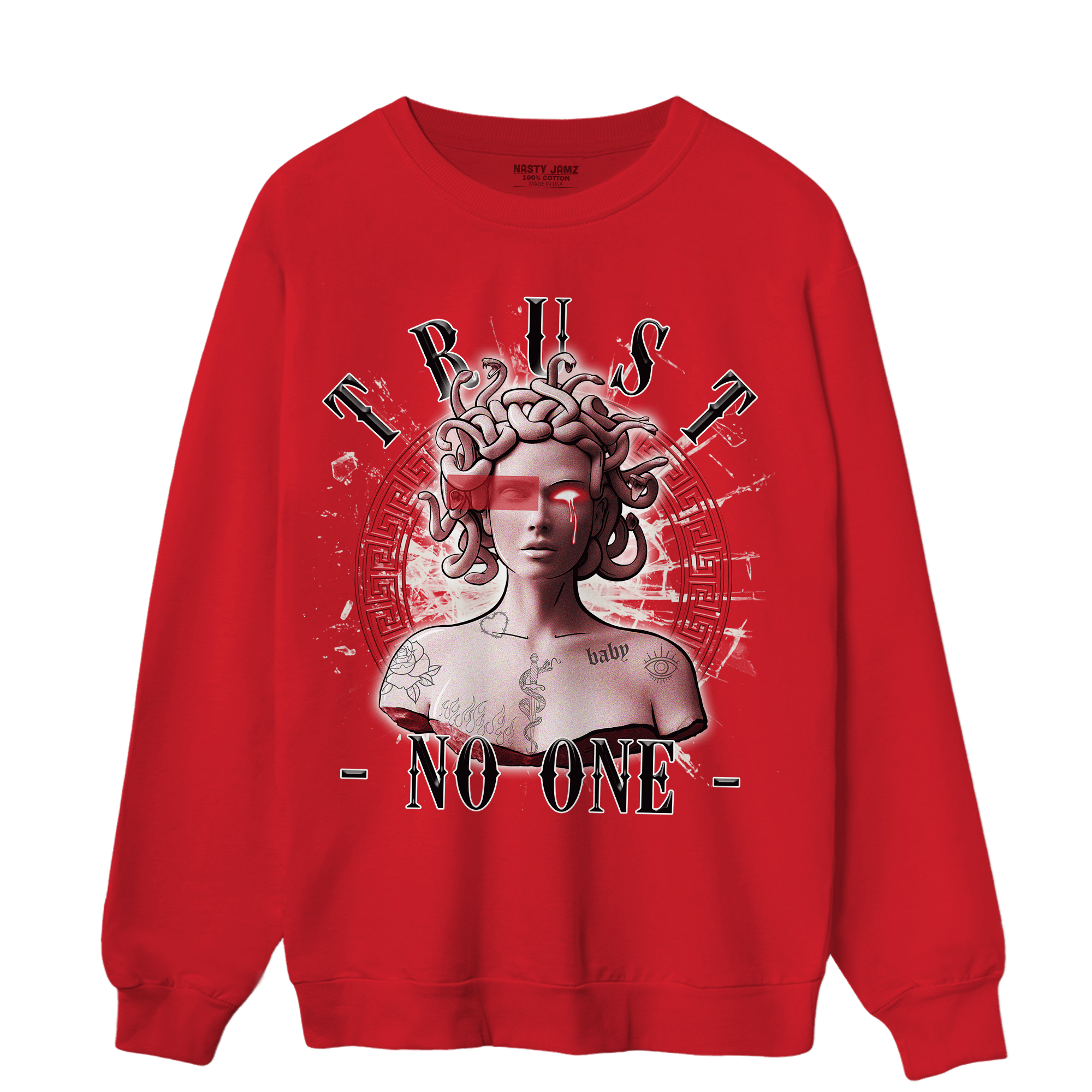 Low OG Trophy Room 1s Sweatshirt Match Trust No One Medusa - NastyJamz