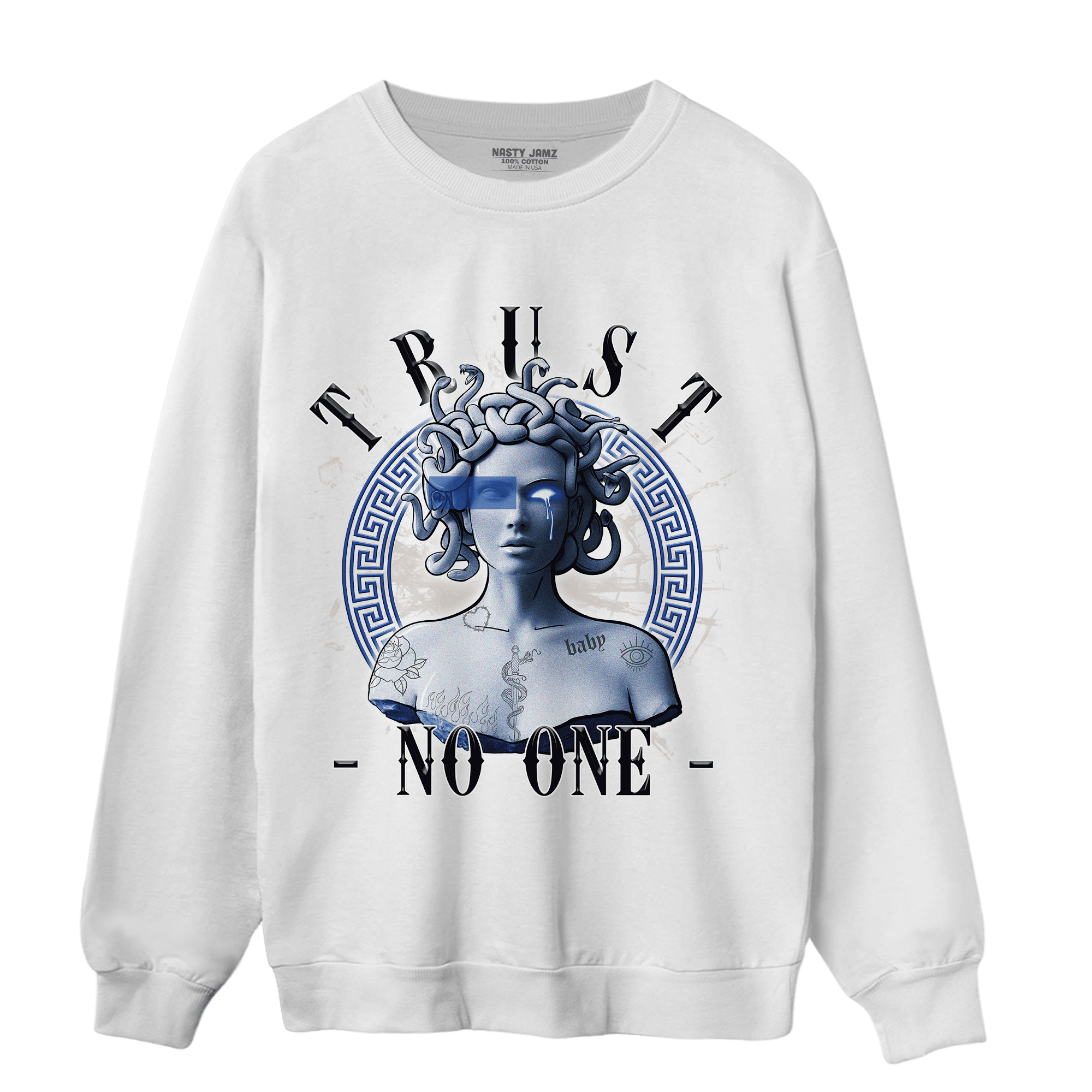 Air Max 1 86 Royal Sweatshirt Match Trust No One Medusa - NastyJamz