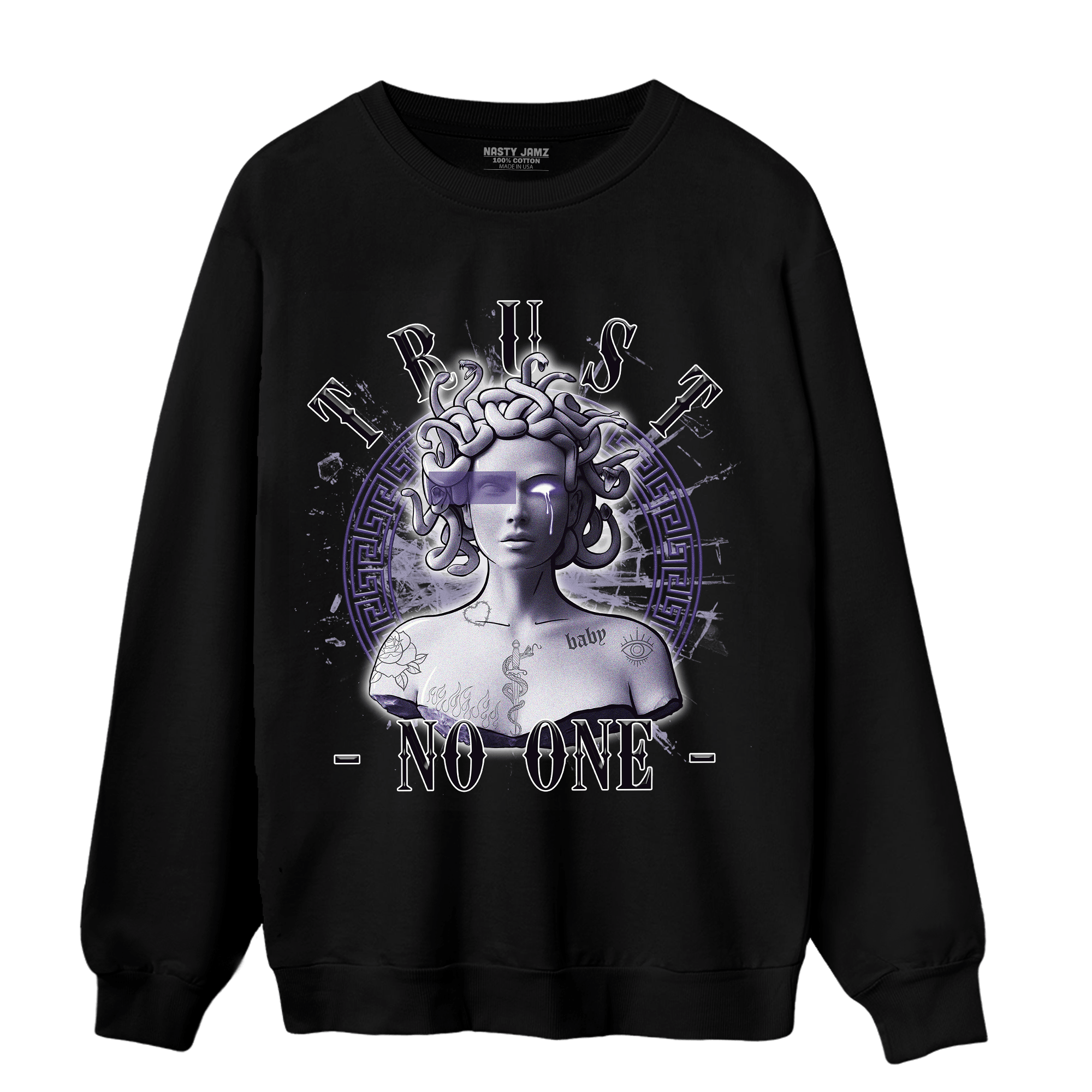 Dunk Low Plum Sweatshirt Match Trust No One Medusa - NastyJamz