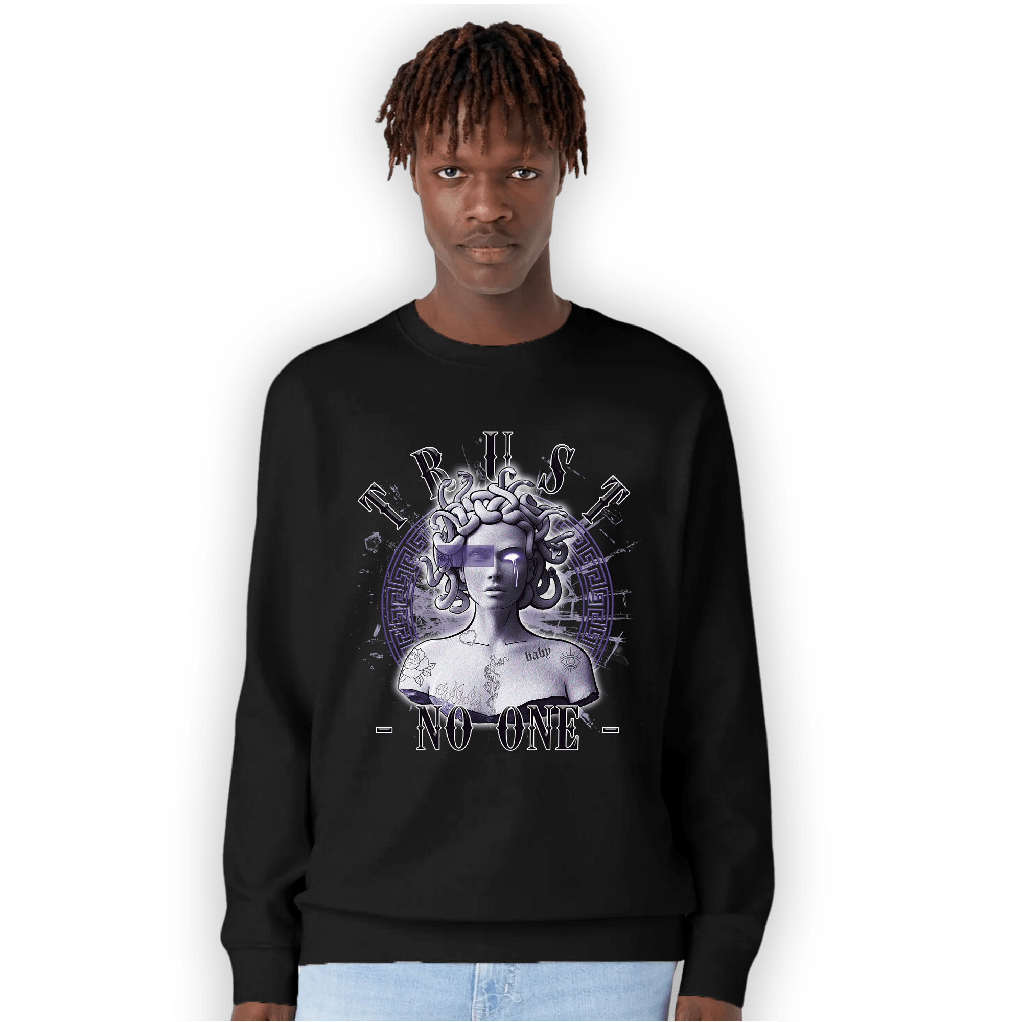 Dunk Low Plum Sweatshirt Match Trust No One Medusa - NastyJamz