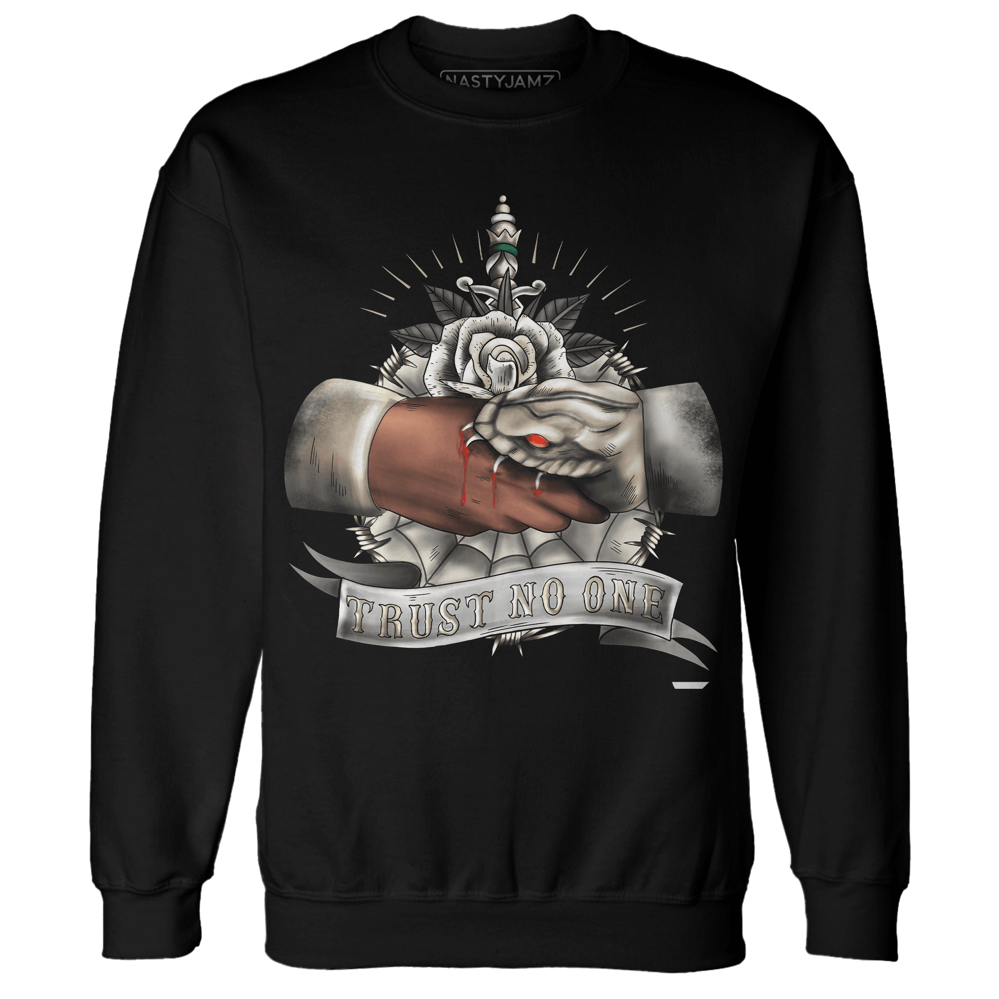 Latte 1s Sweatshirt Match Trust No One Old School - NastyJamz
