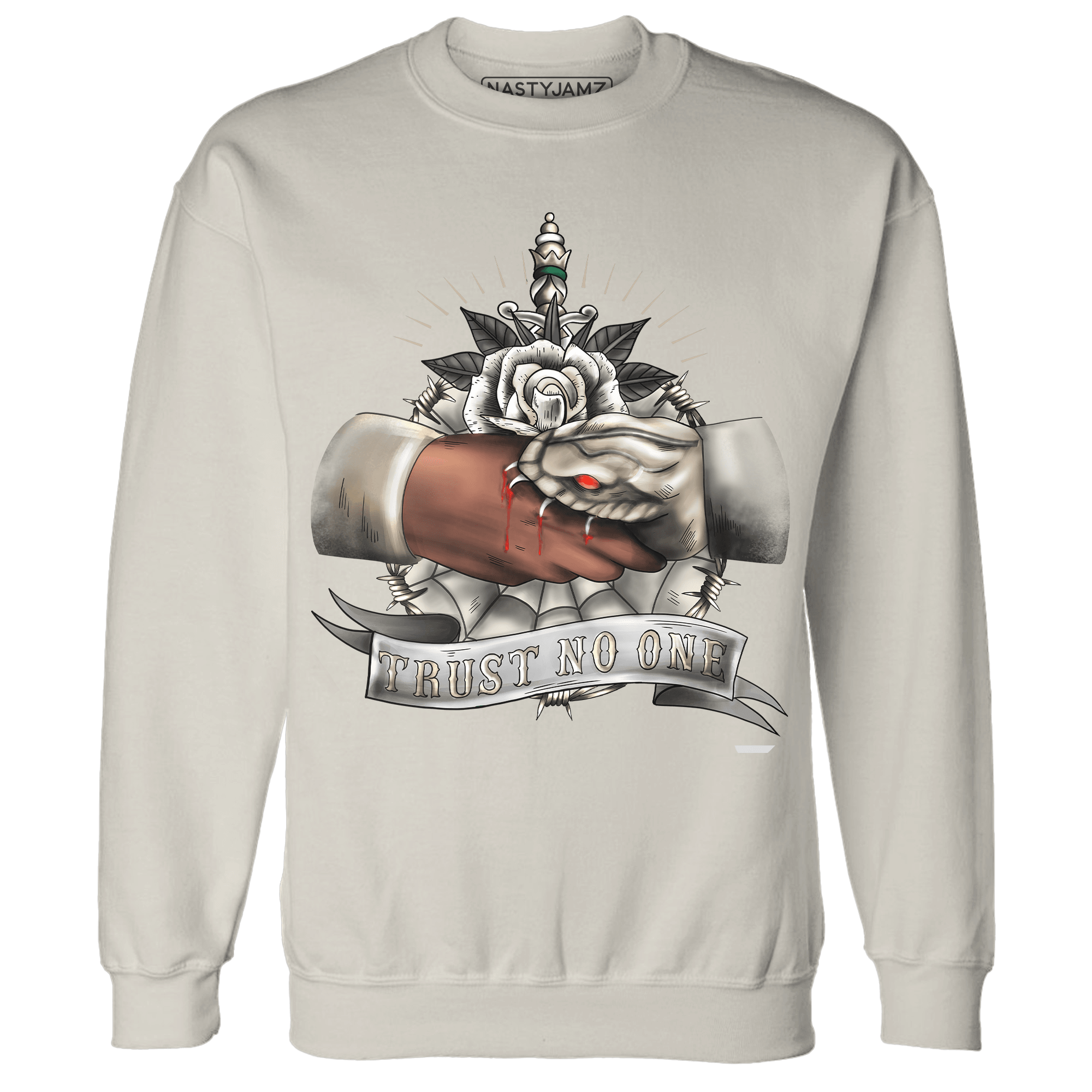 Latte 1s Sweatshirt Match Trust No One Old School - NastyJamz