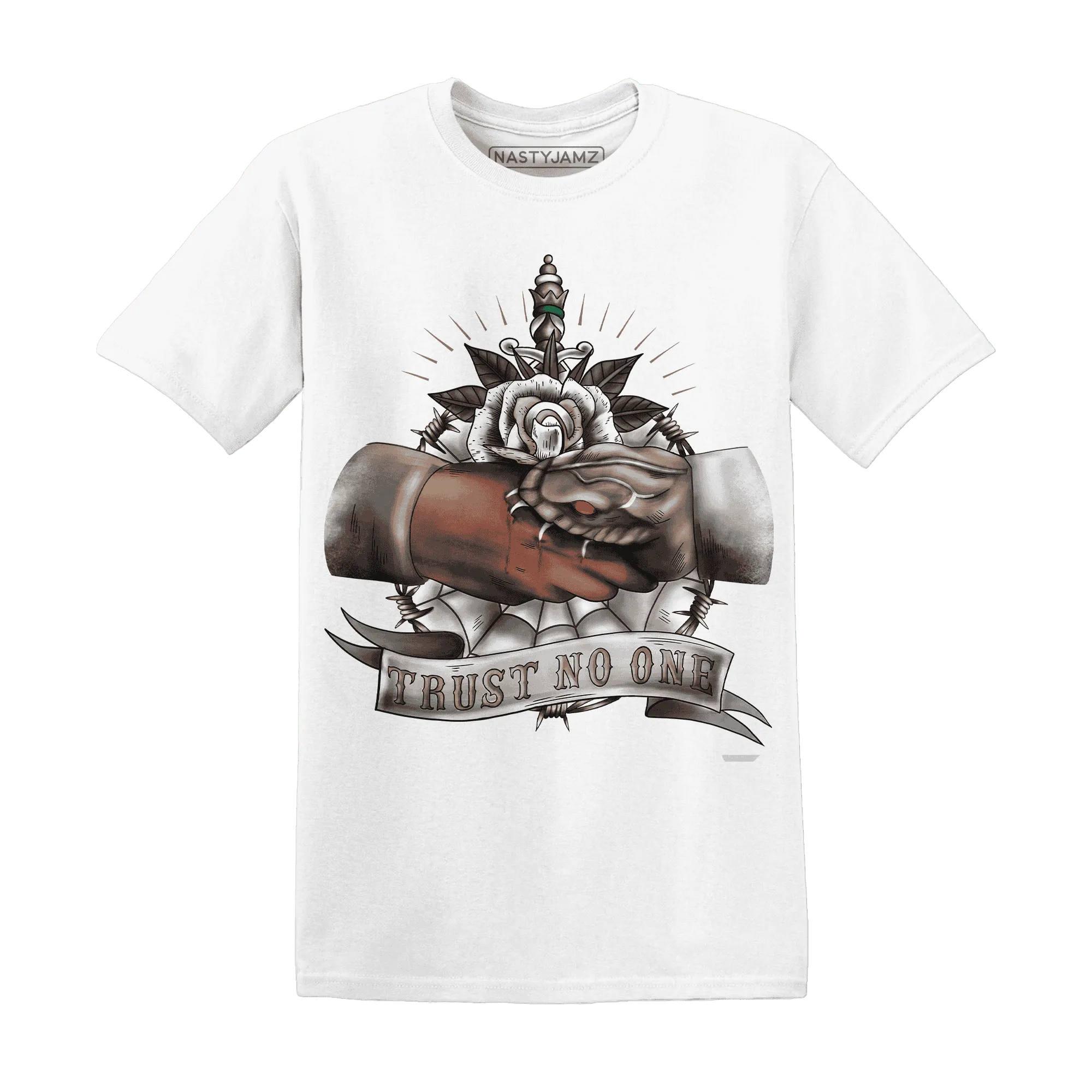 NastyJamz-Low-Mocha-1s-T-Shirt-Match-Trust-No-One-Old-School