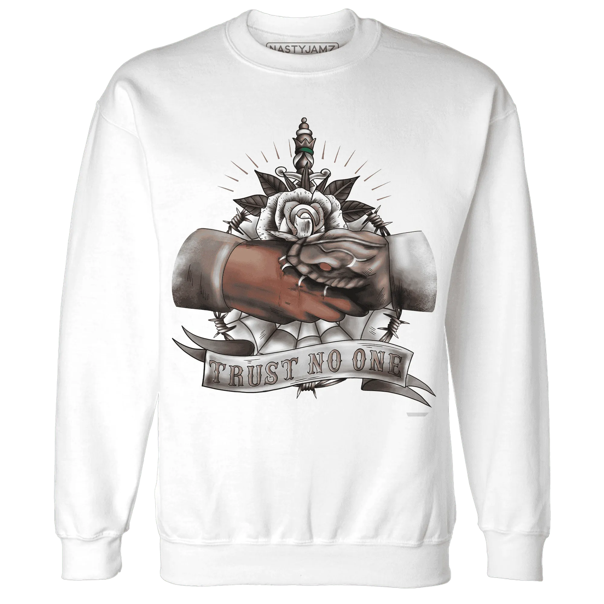 NastyJamz-Low-Mocha-1s-Sweatshirt-Match-Trust-No-One-Old-School