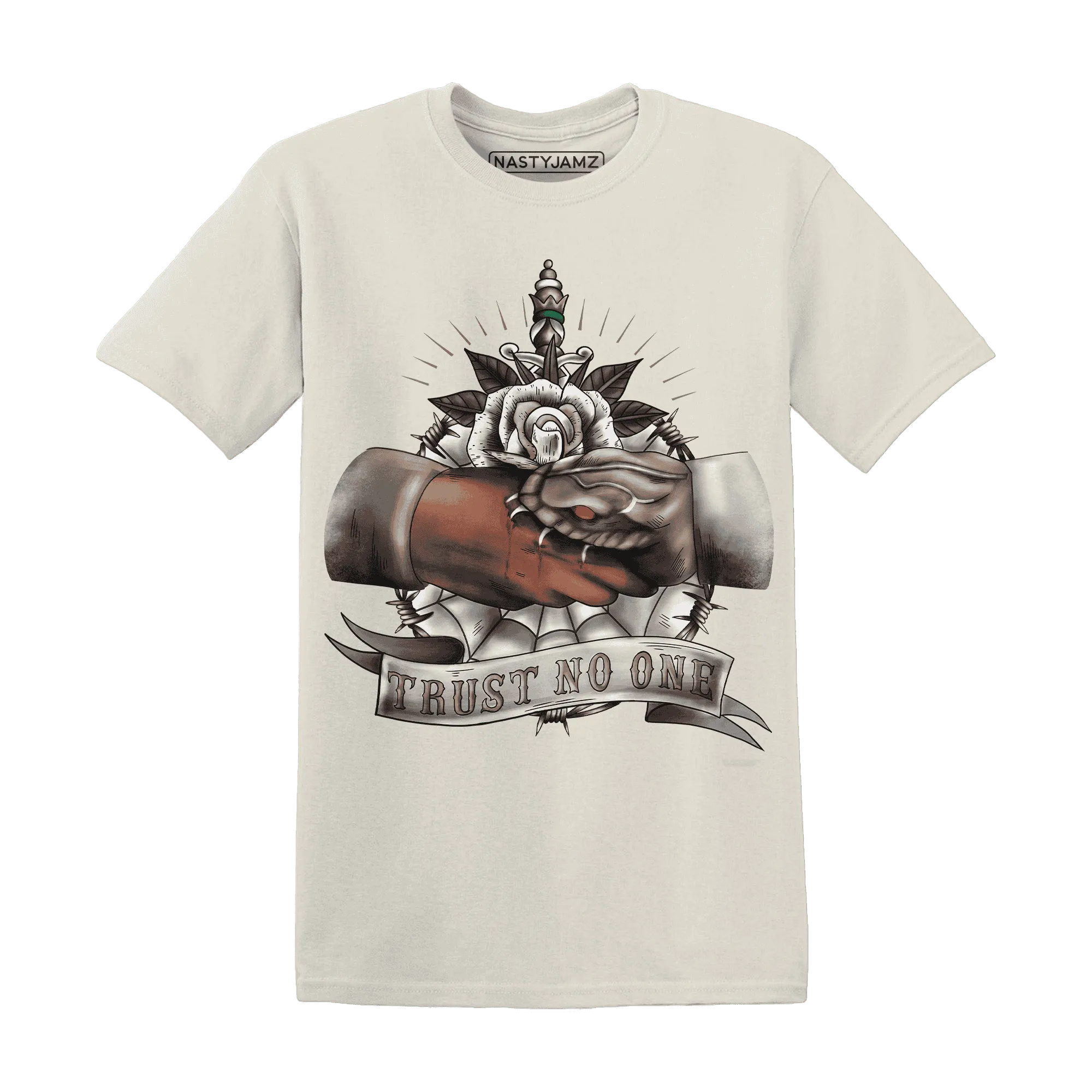 NastyJamz-Low-Mocha-1s-T-Shirt-Match-Trust-No-One-Old-School