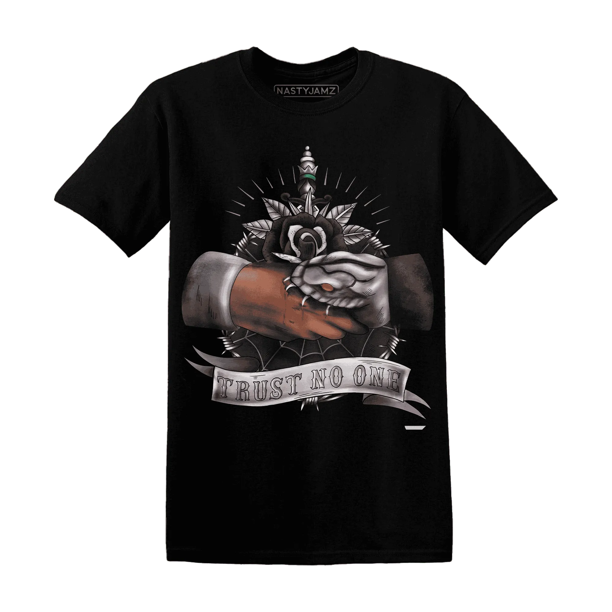 NastyJamz-Black-Violet-Ore-3s-T-Shirt-Match-Trust-No-One-Old-School