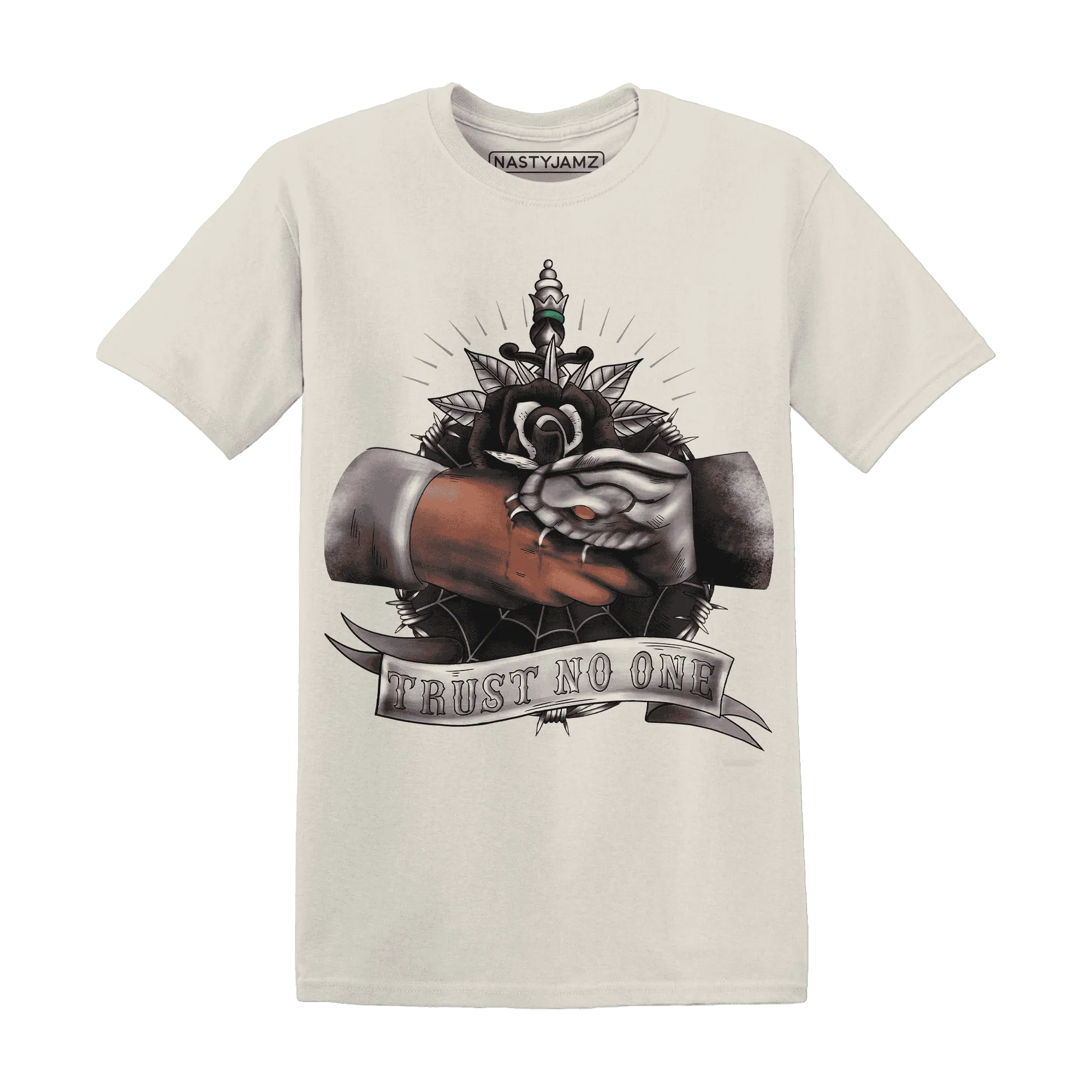 NastyJamz-Black-Violet-Ore-3s-T-Shirt-Match-Trust-No-One-Old-School