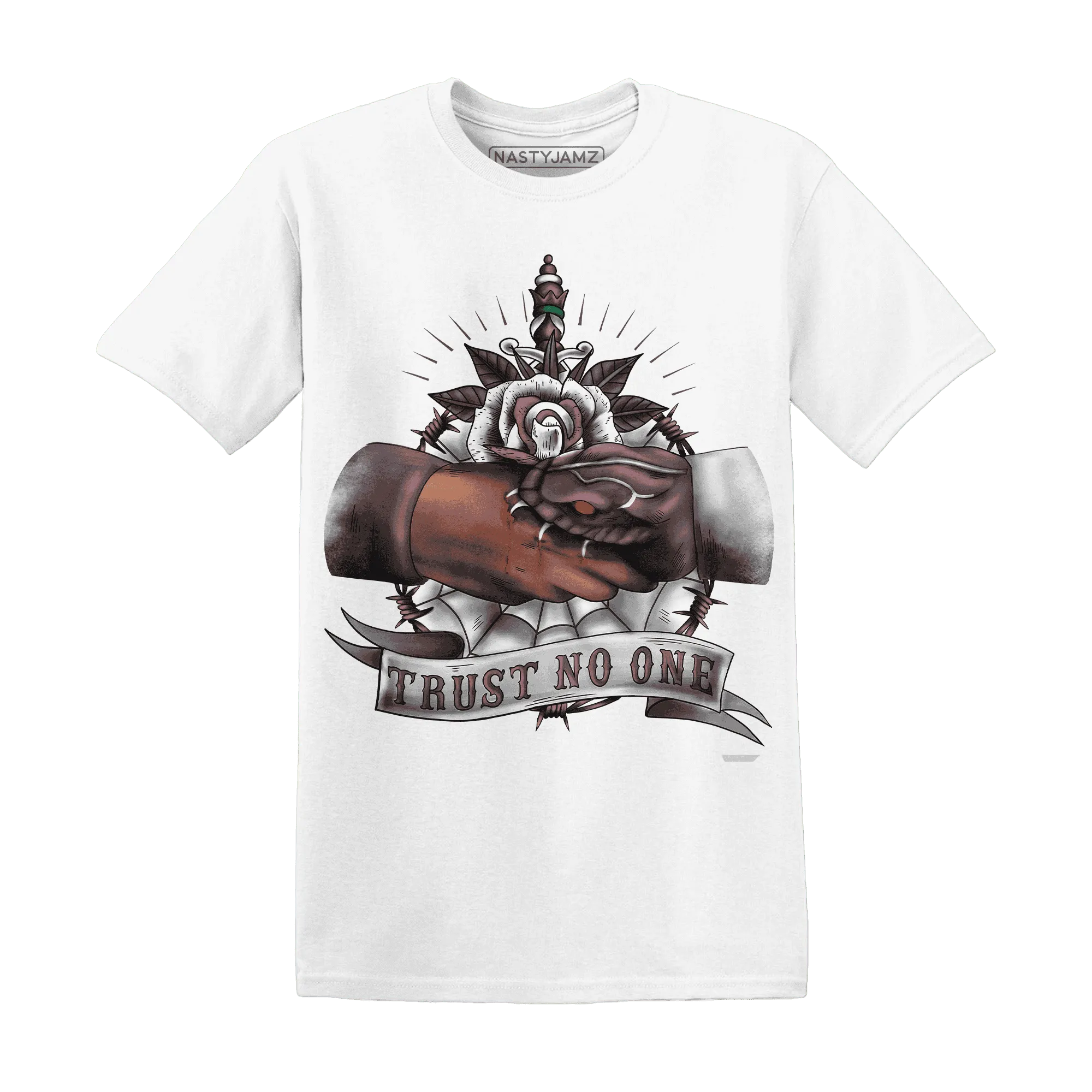 NastyJamz-Burgundy-Crush-3s-T-Shirt-Match-Trust-No-One-Old-School