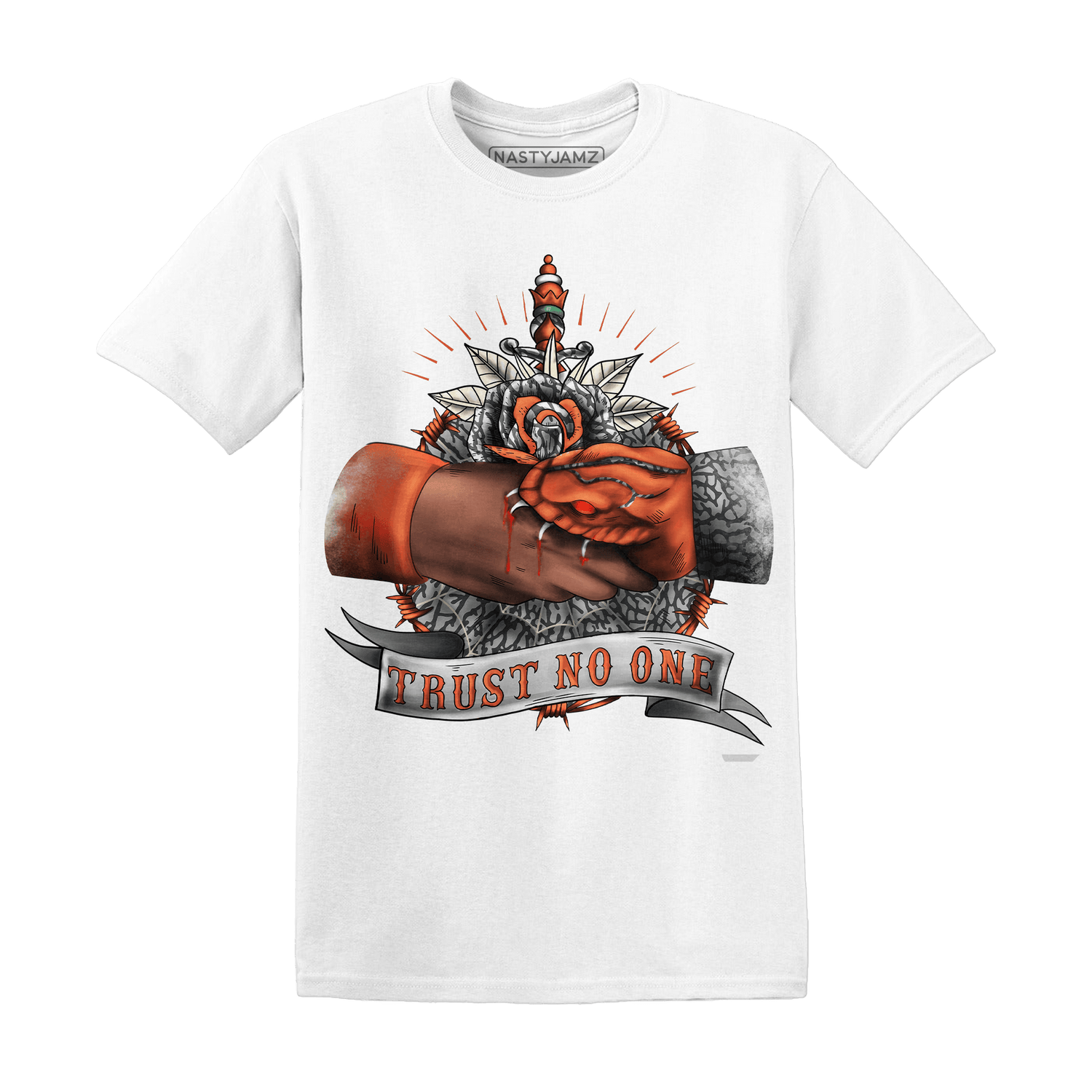 Georgia Peach 3s T Shirt Match Trust No One Old School - NastyJamz
