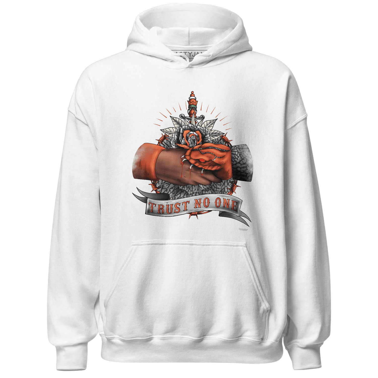 Georgia Peach 3s Hoodie Match Trust No One Old School - NastyJamz