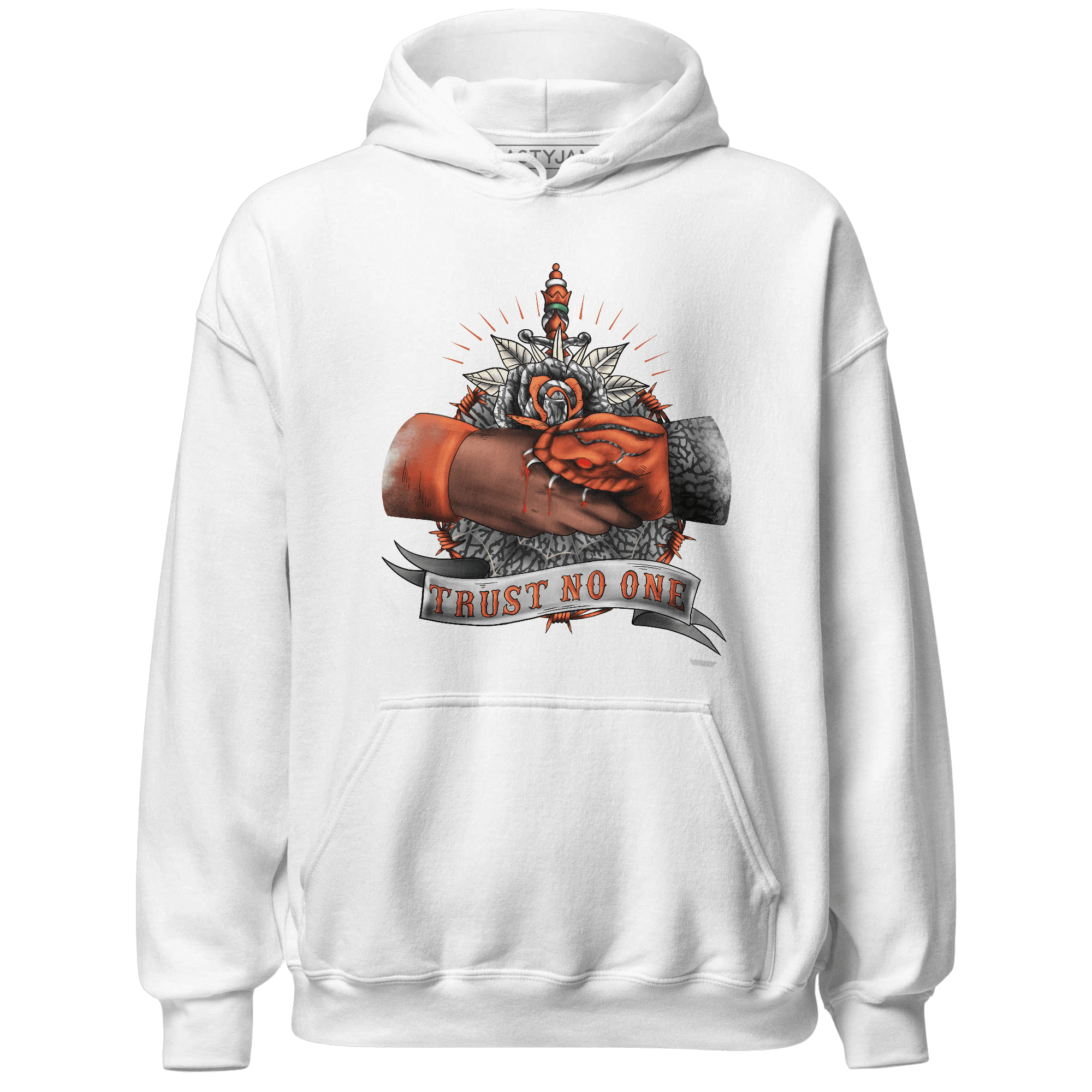 Georgia Peach 3s Hoodie Match Trust No One Old School - NastyJamz