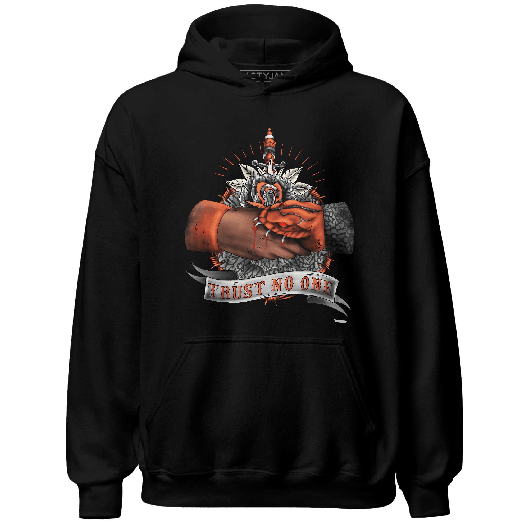 Georgia Peach 3s Hoodie Match Trust No One Old School - NastyJamz