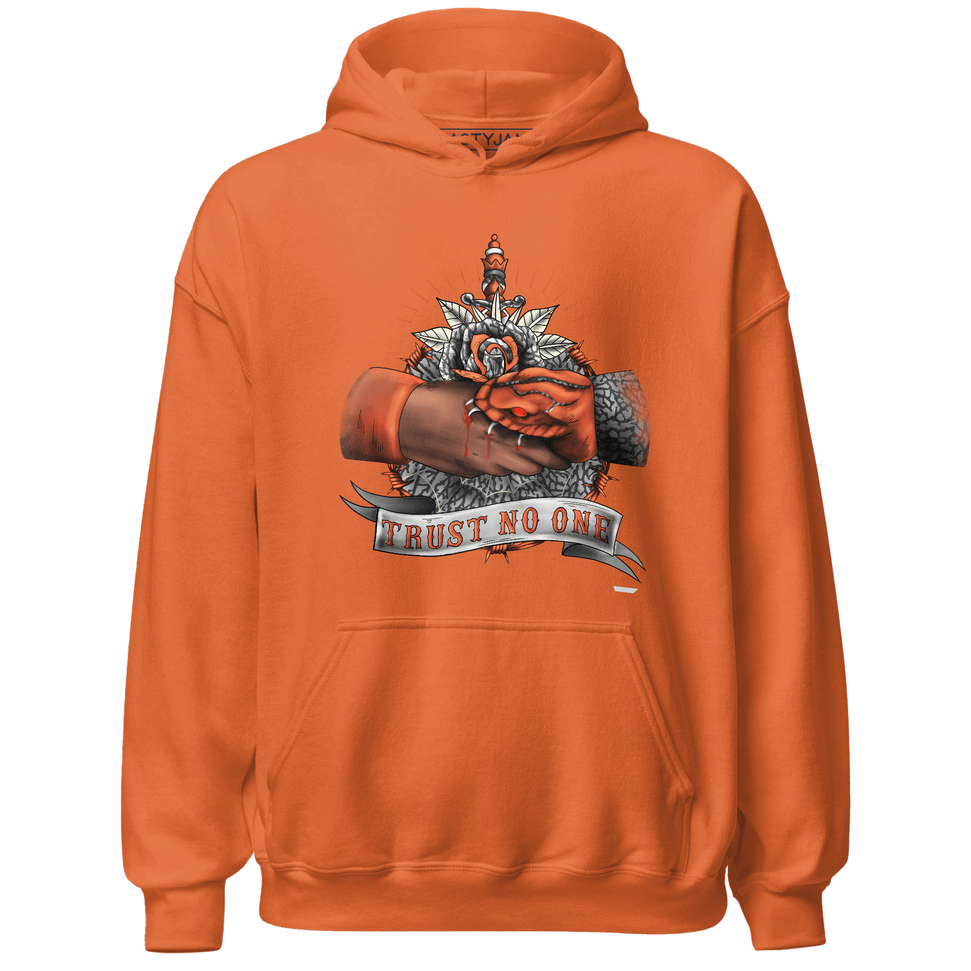 Georgia Peach 3s Hoodie Match Trust No One Old School - NastyJamz