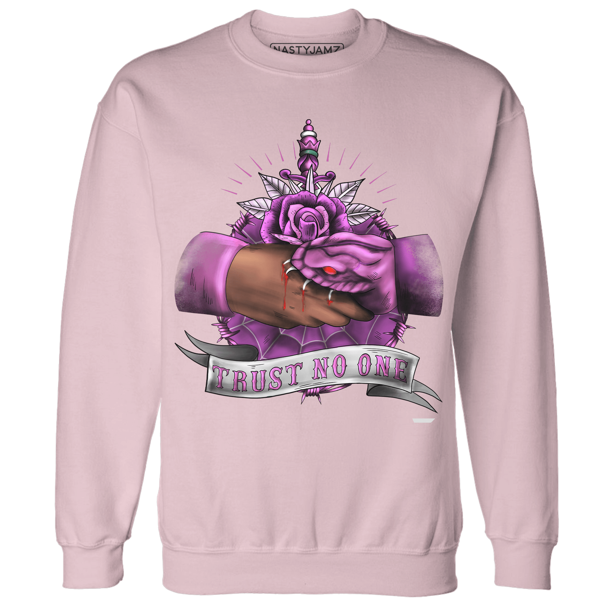 GS Hyper Violet 4s Sweatshirt Match Trust No One Old School - NastyJamz