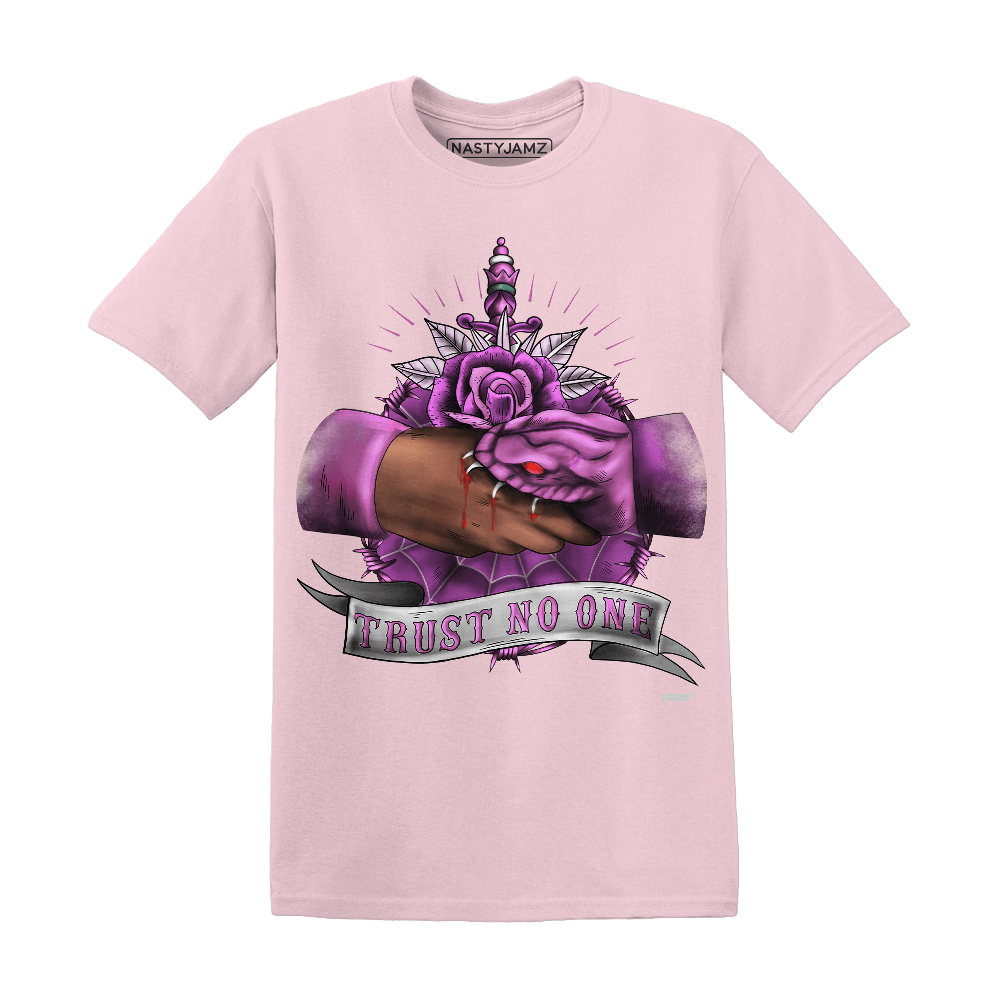 GS Hyper Violet 4s T Shirt Match Trust No One Old School - NastyJamz